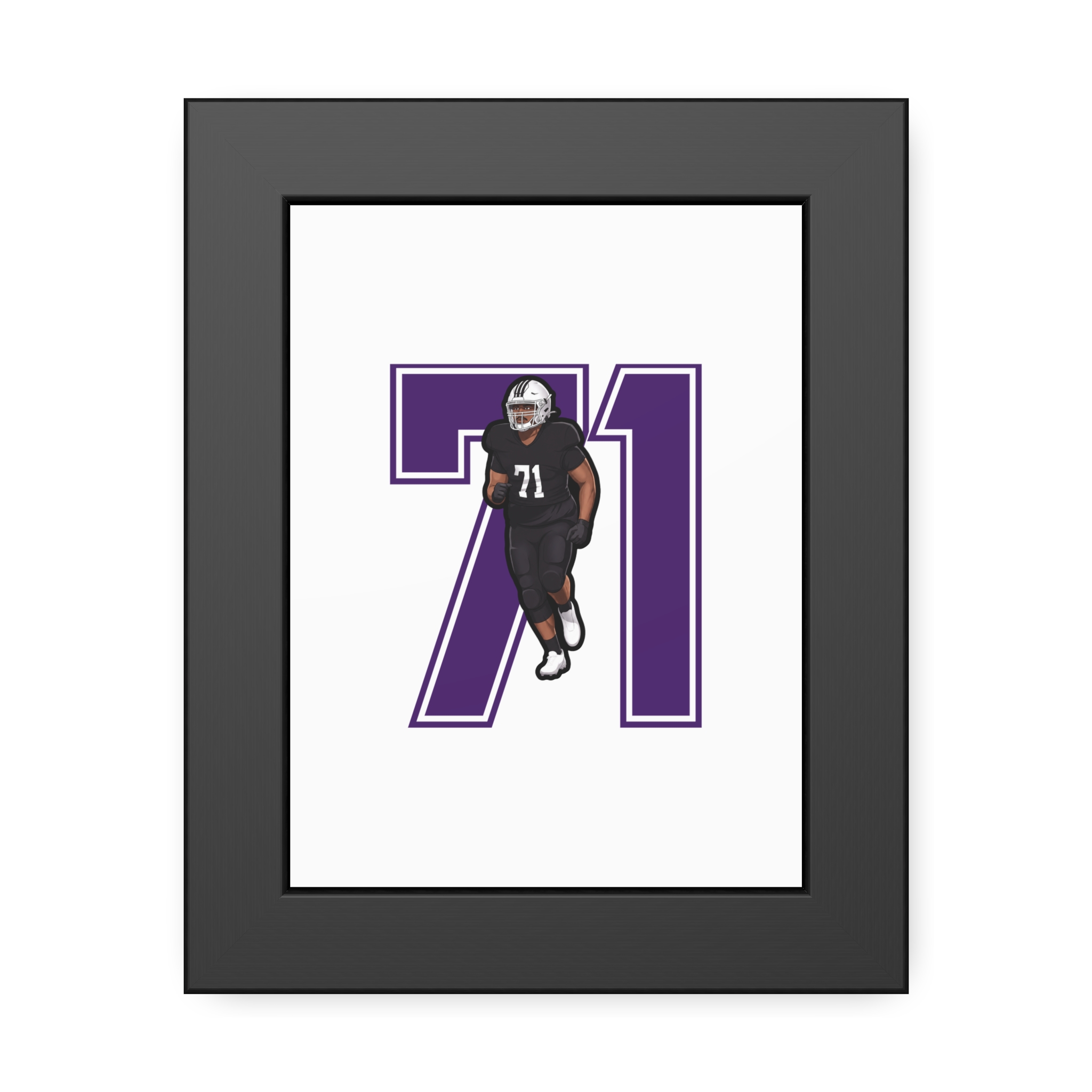 Framed Poster — character_number in Black