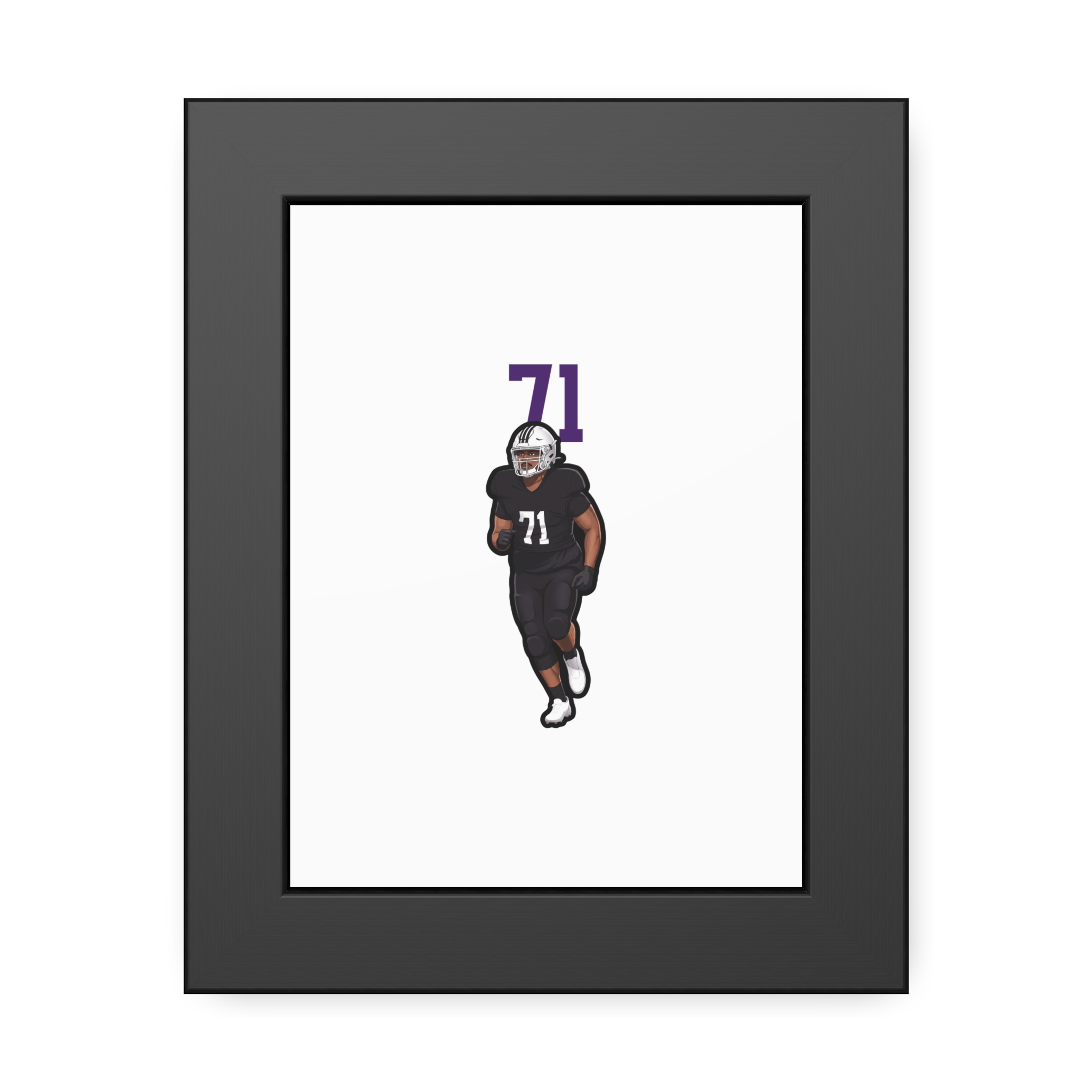 Framed Poster — character_number_top in Black