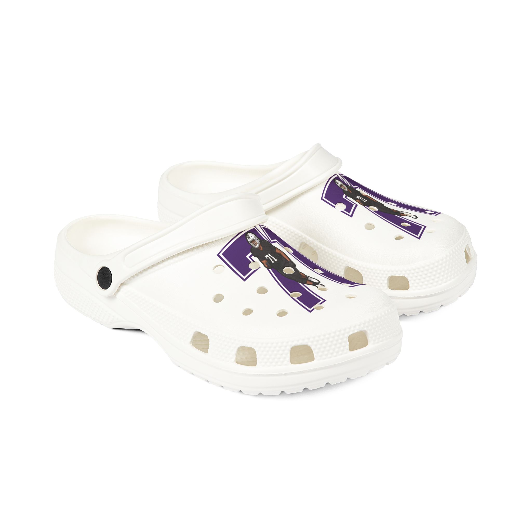 Rubber Clogs — character_number in White
