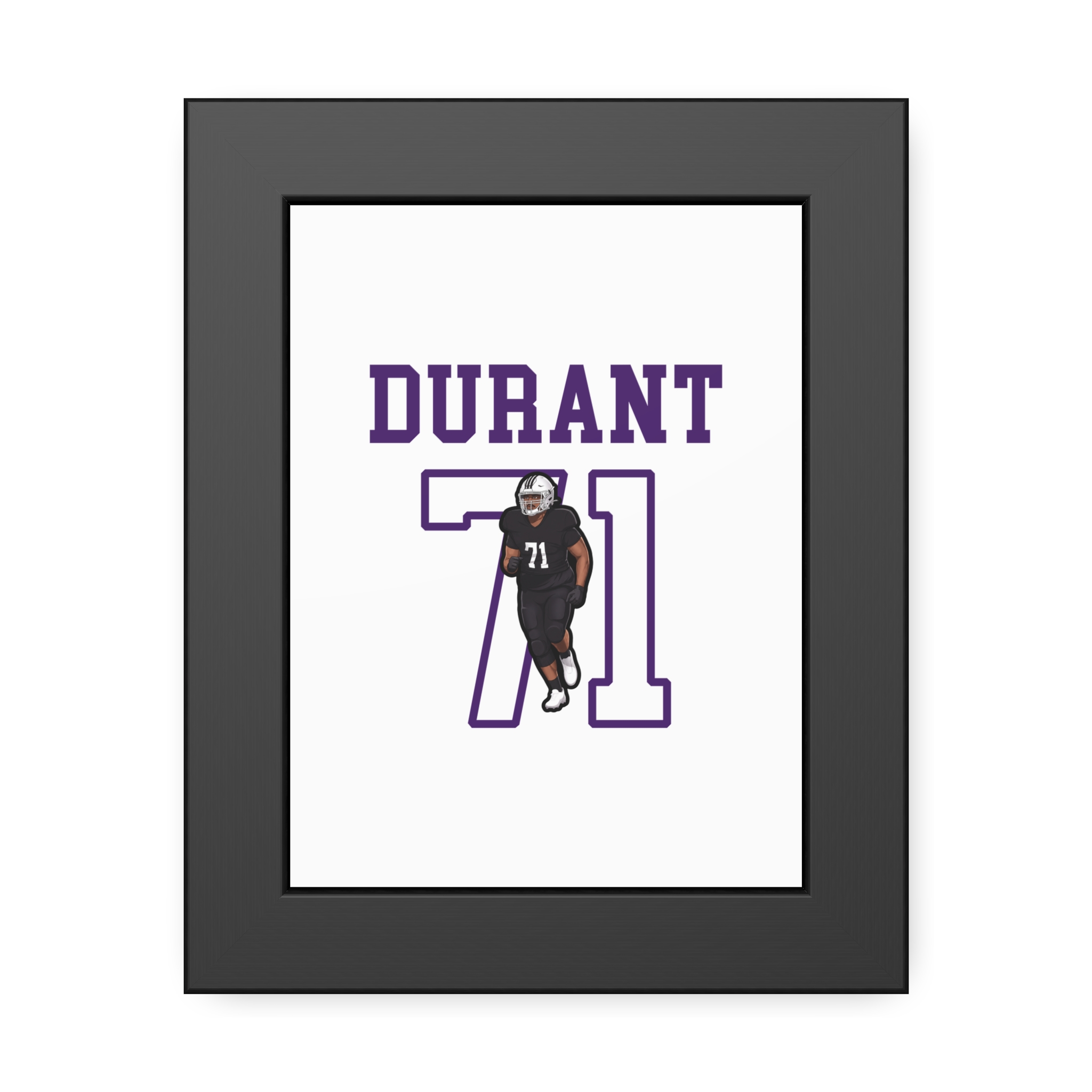 Framed Poster — character_shirsey in Black