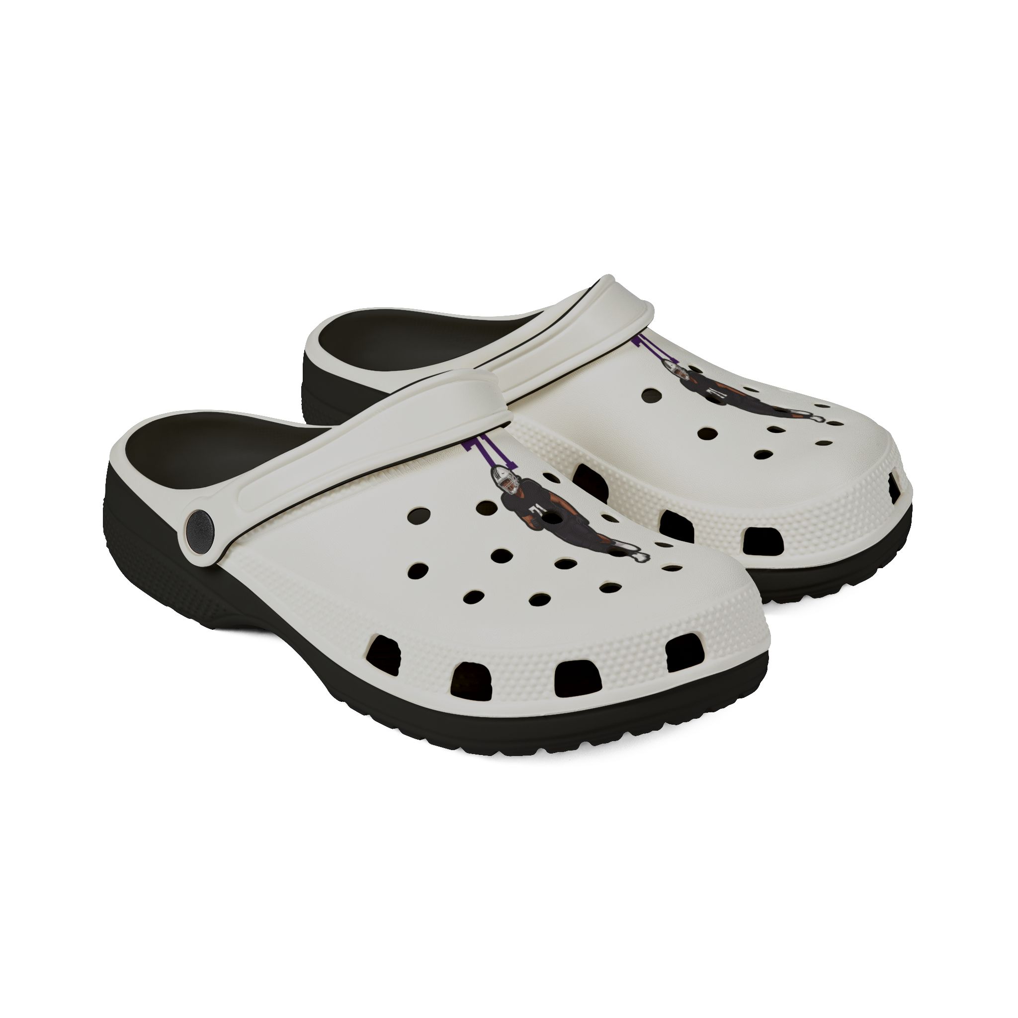 Rubber Clogs — character_number_top in Black
