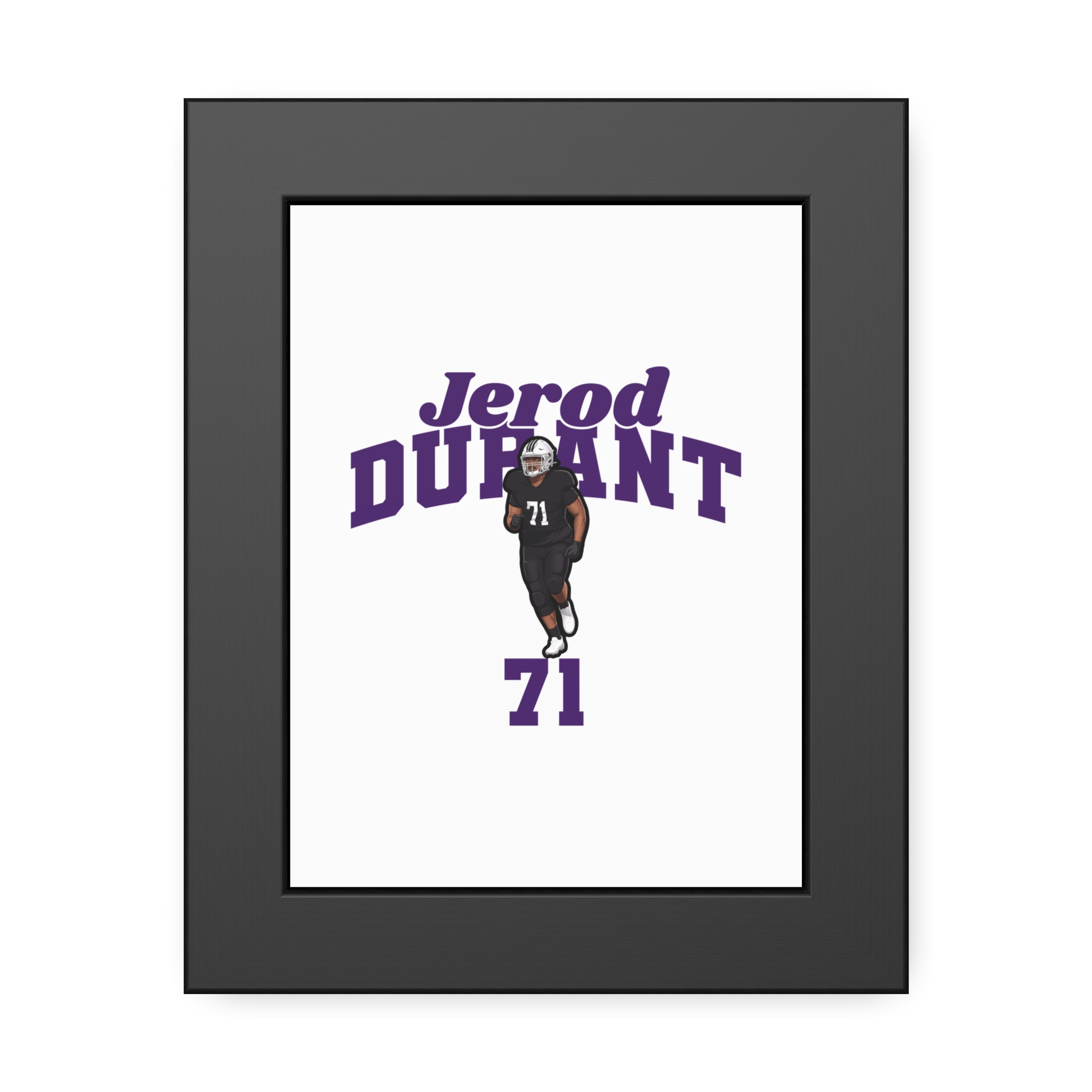 Framed Poster — character_signature_arch in Black