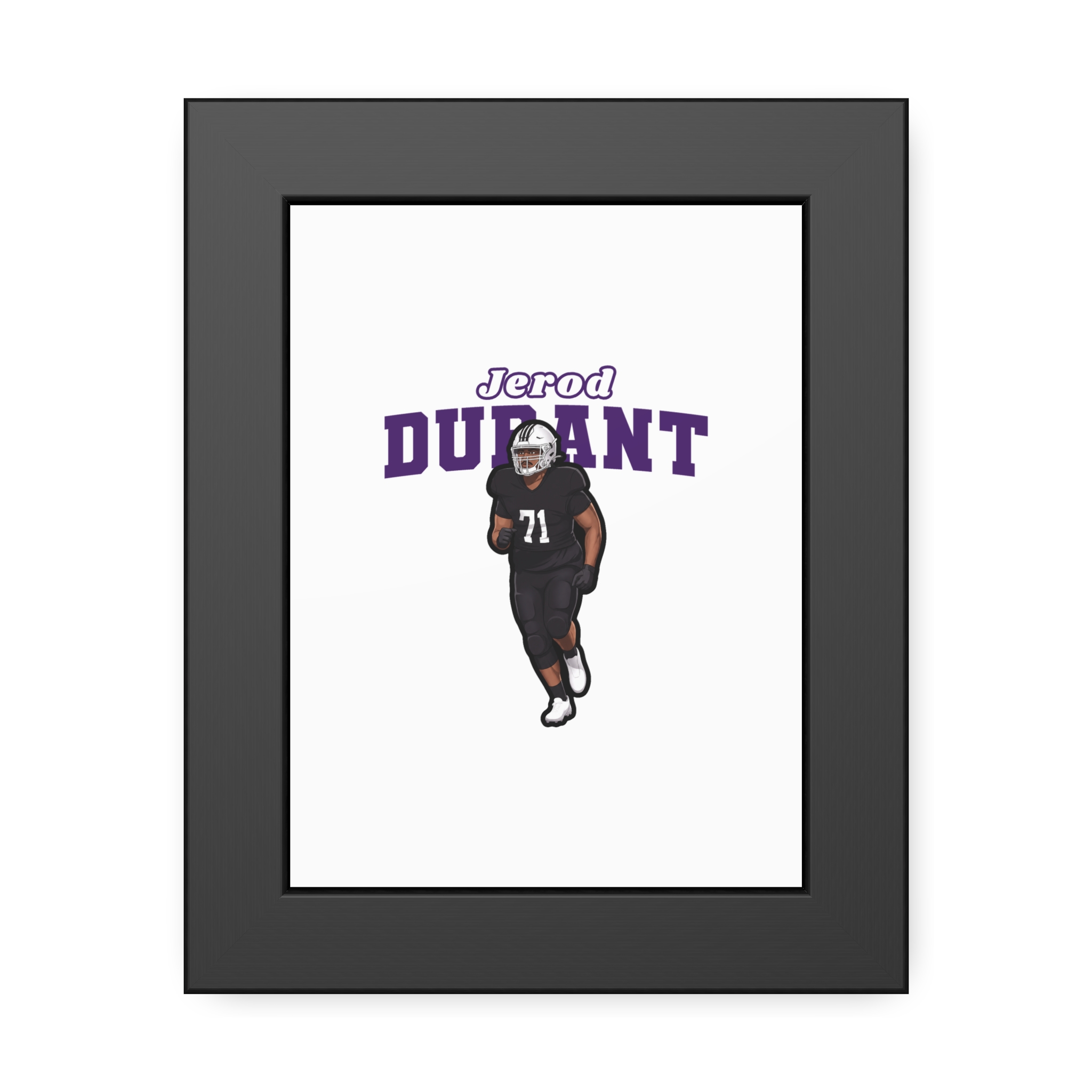 Framed Poster — character_name_arch in Black