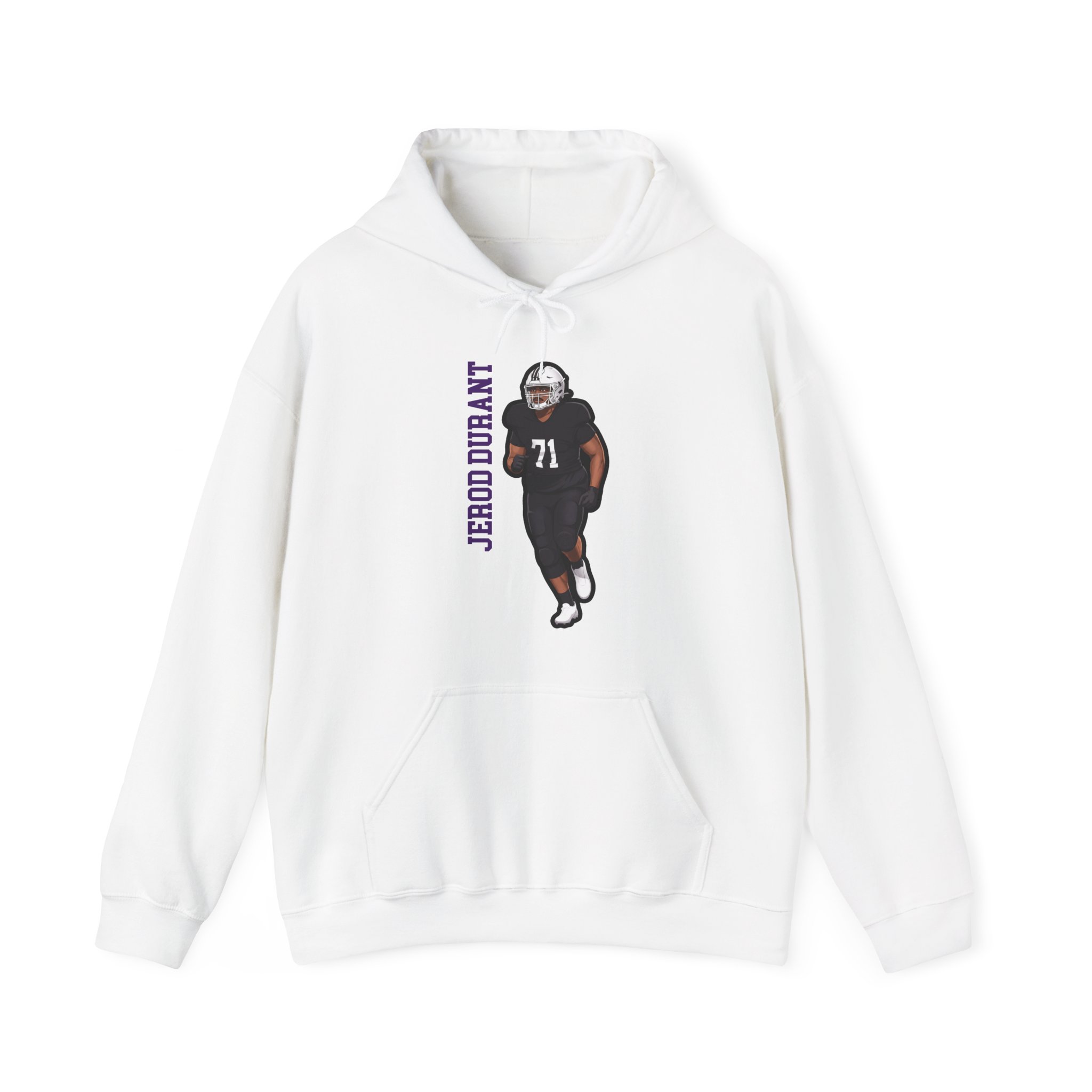 Hoodie — character_name_vertical in White
