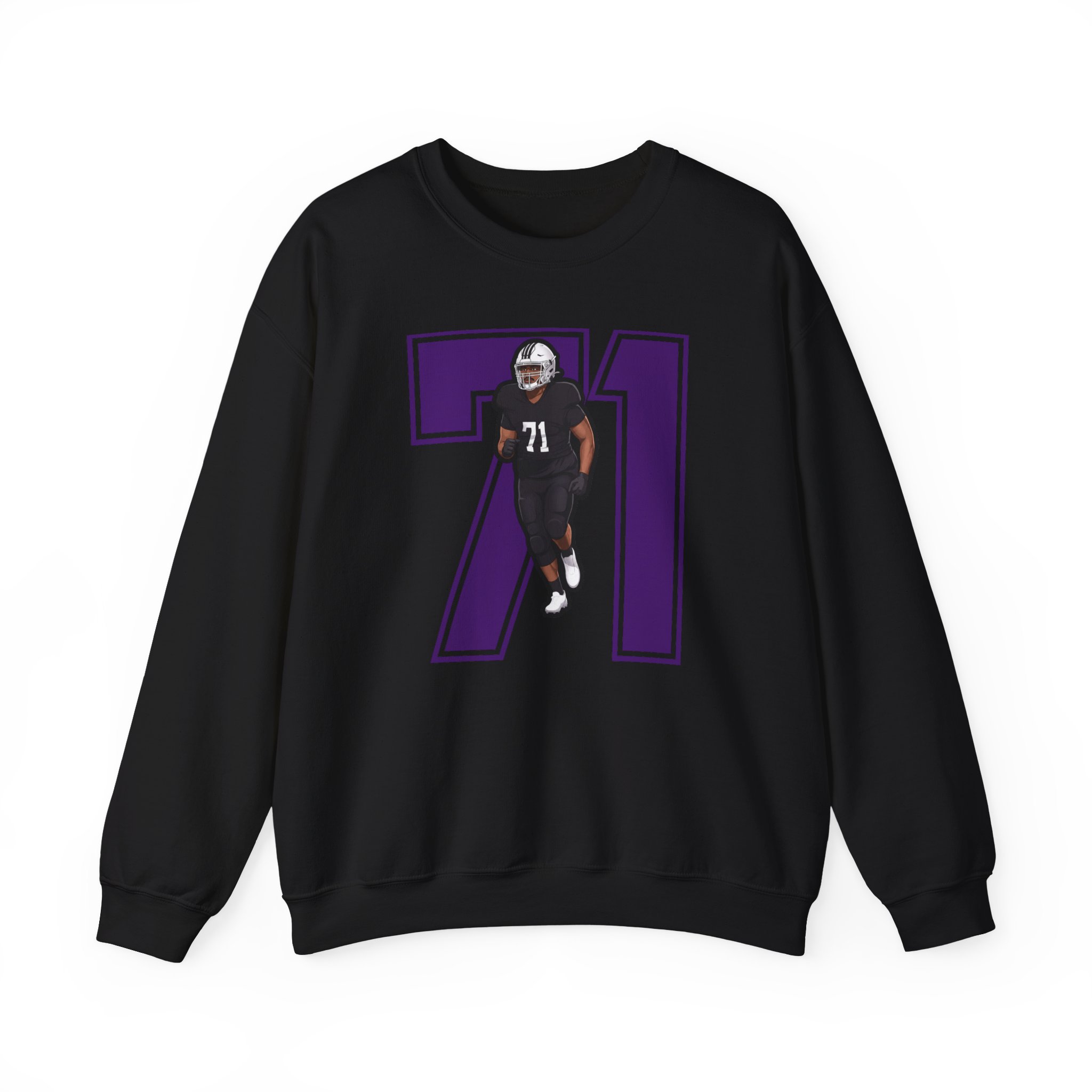 Crewneck Sweatshirt — character_number in Black