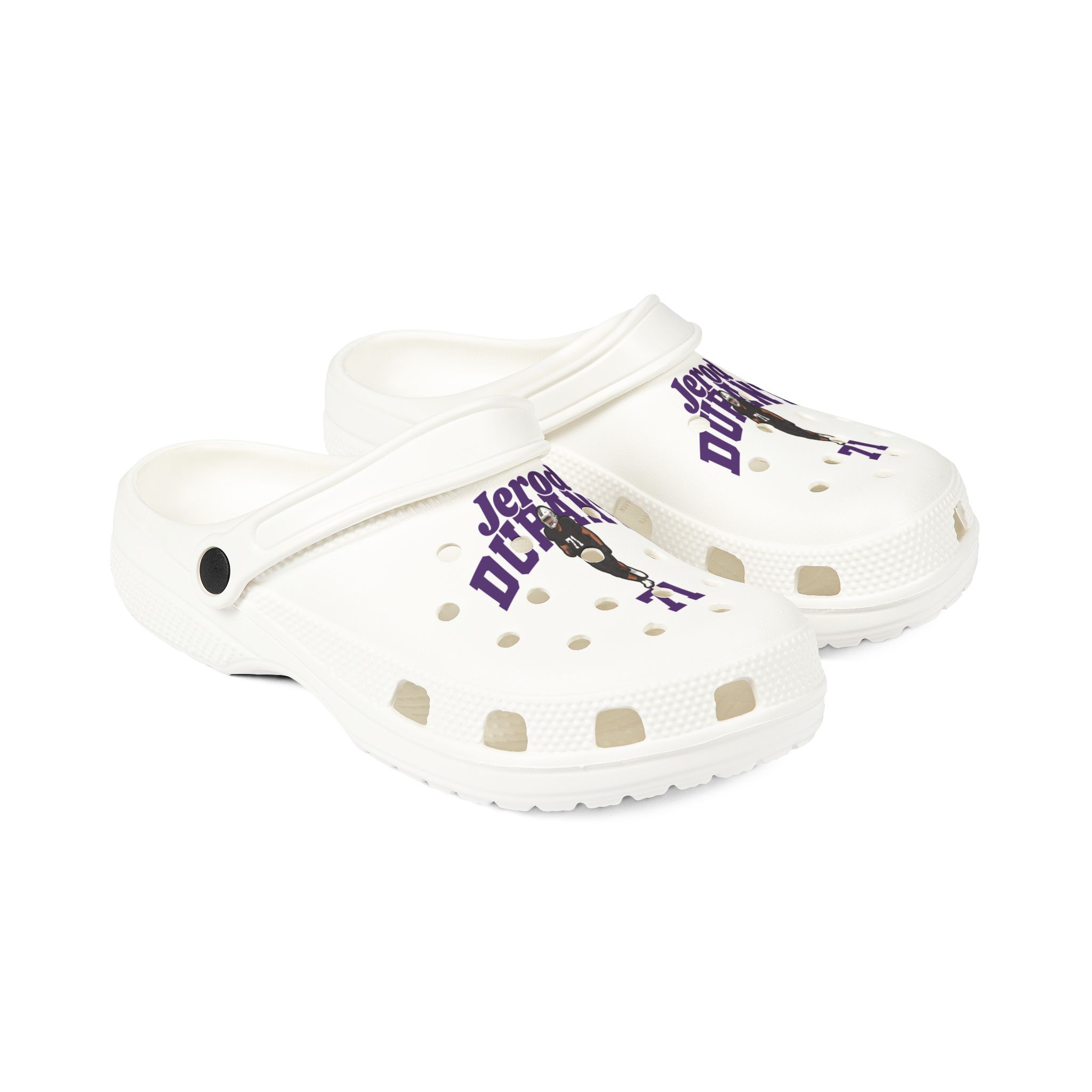 Rubber Clogs — character_signature_arch in White