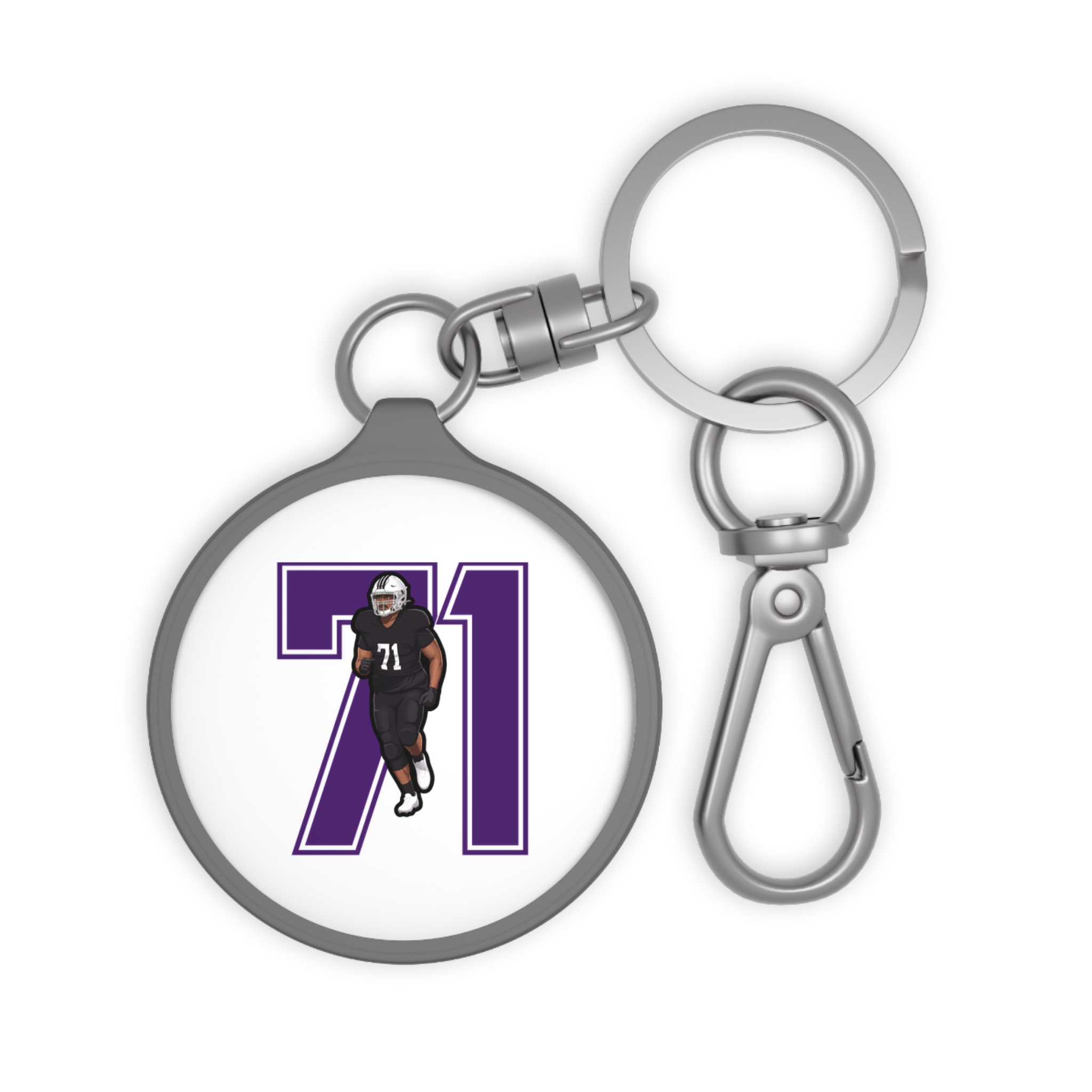 Keychain — character_number in Grey