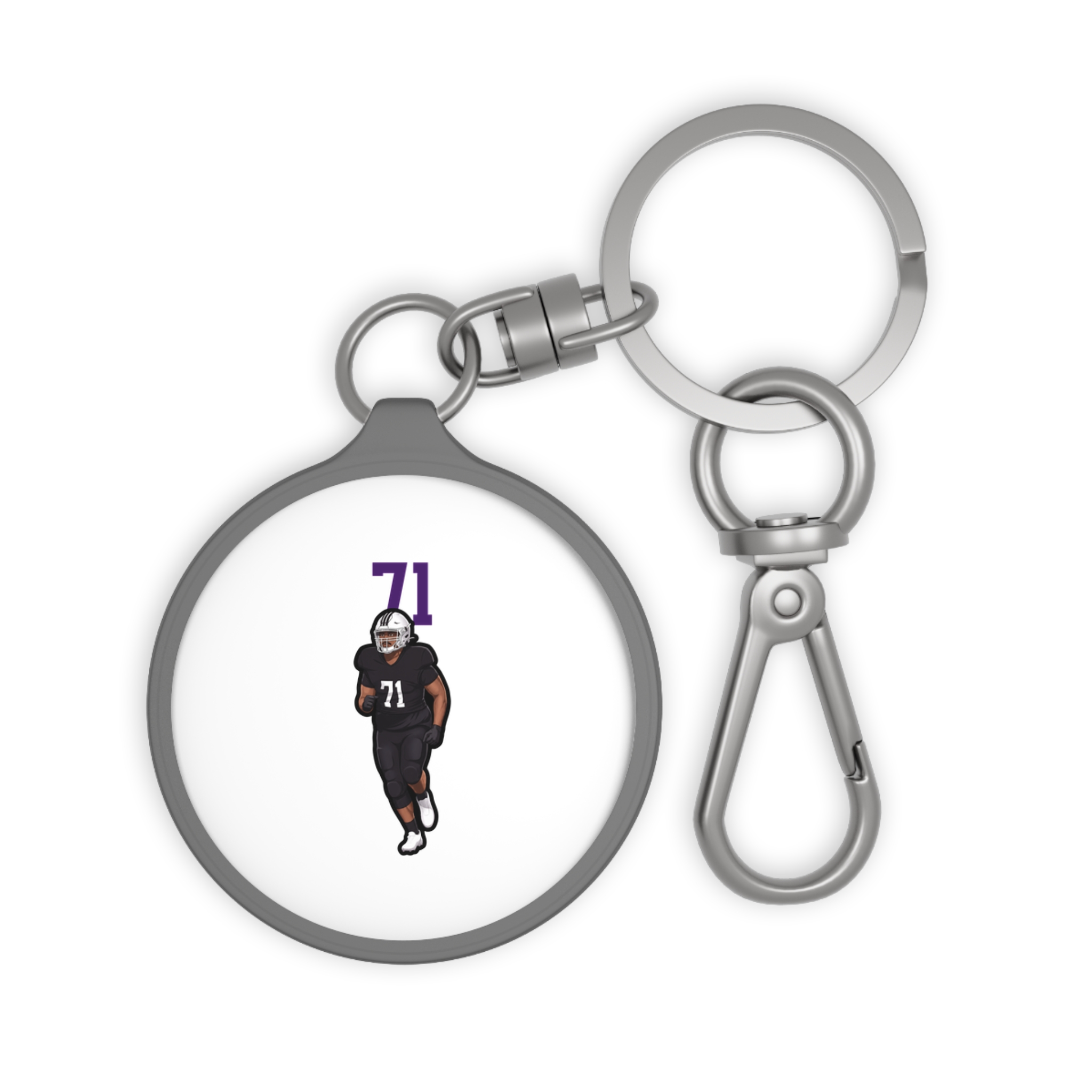 Keychain — character_number_top in Grey