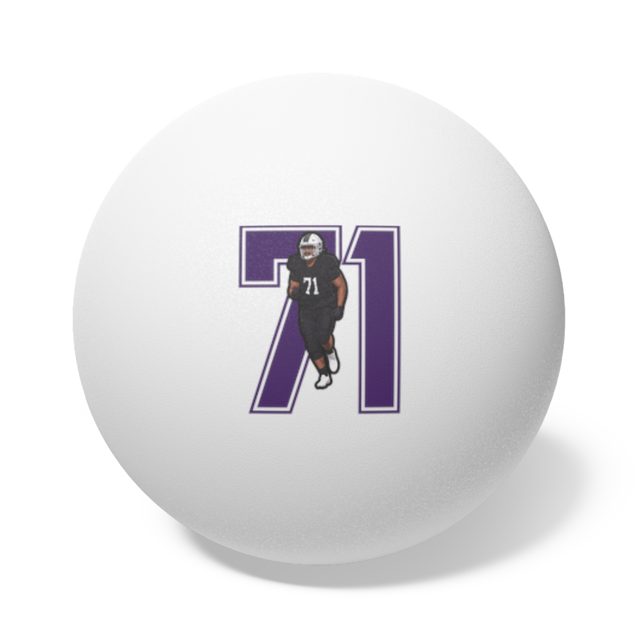 Ping Pong Balls, 6 pcs — character_number in White