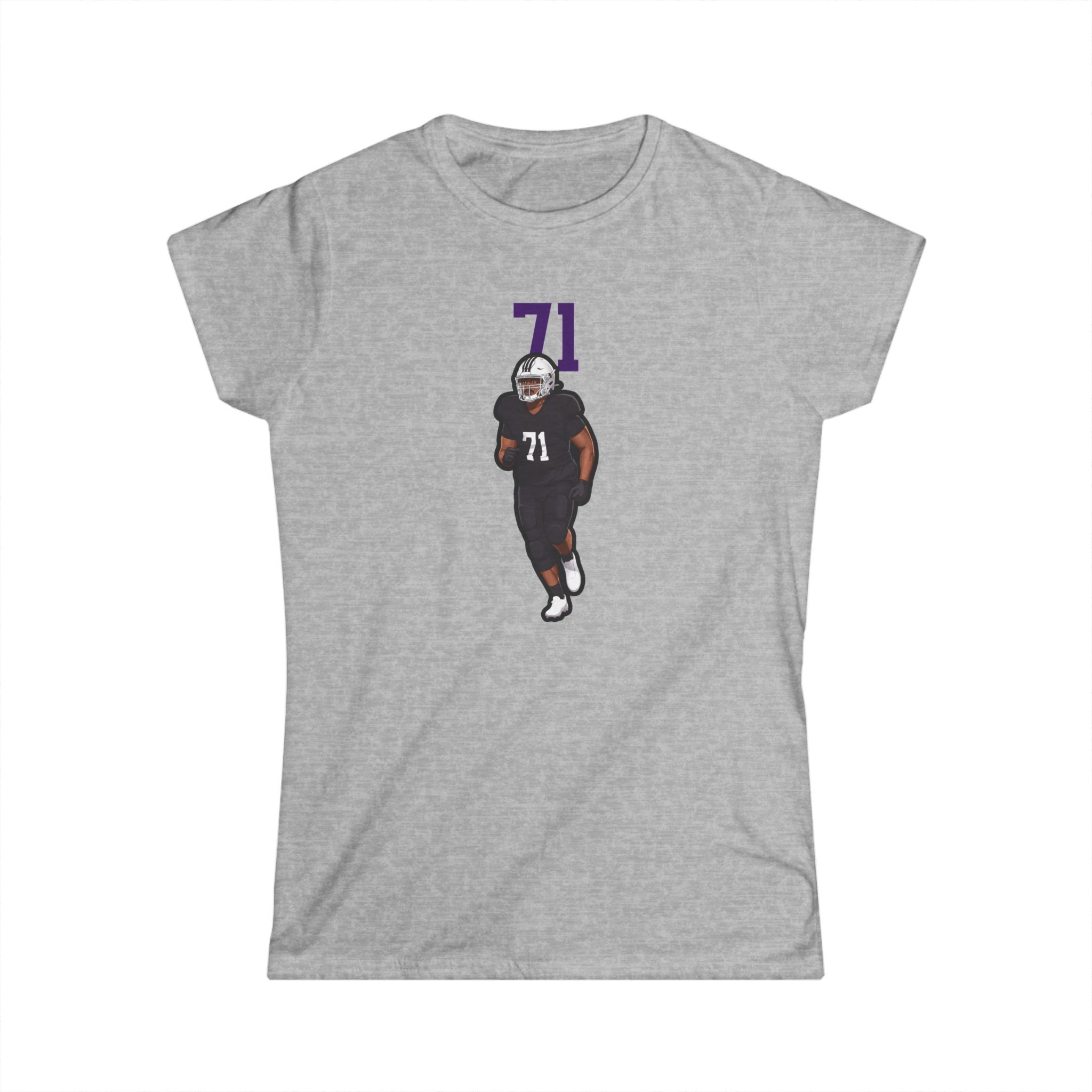 Women's Softstyle Tee — character_number_top in Grey