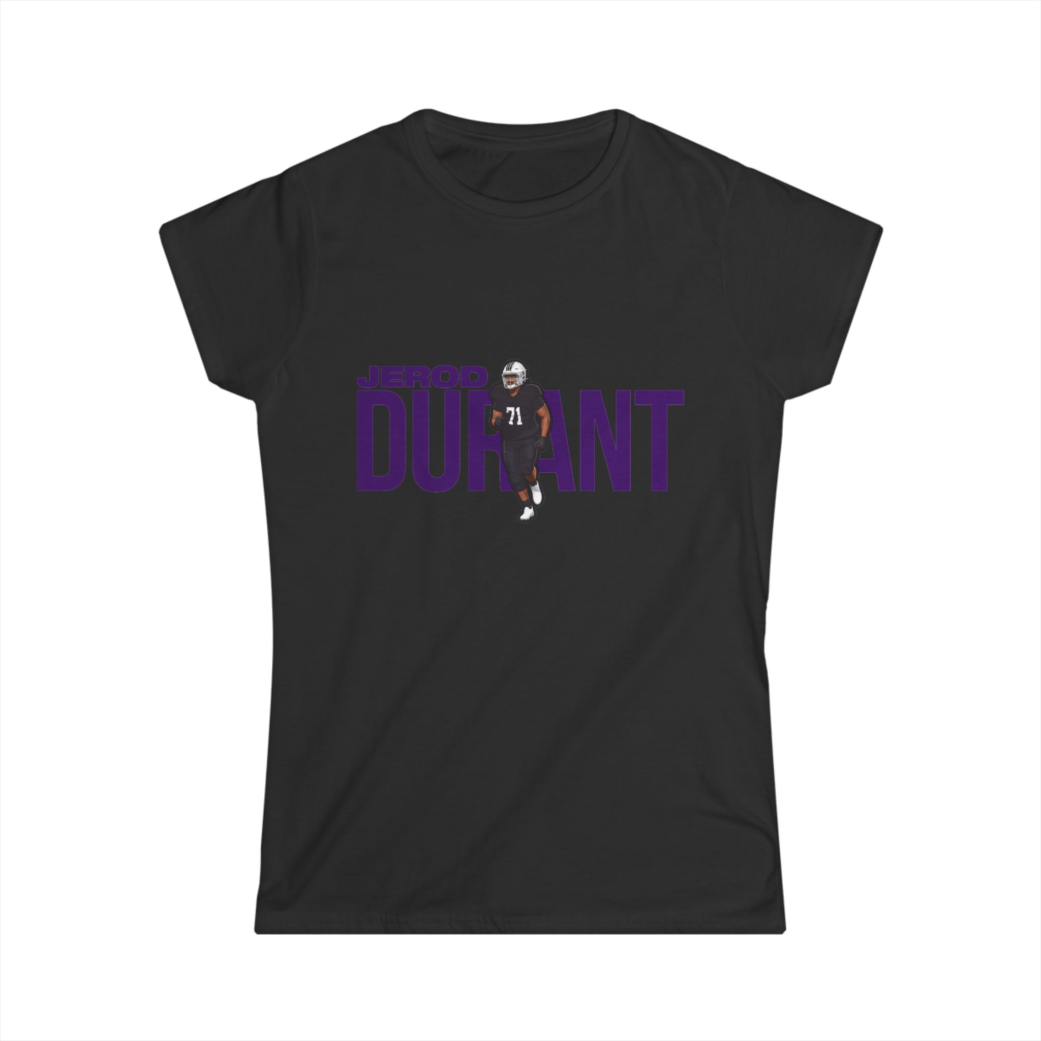 Women's Softstyle Tee — character_player_name in Black