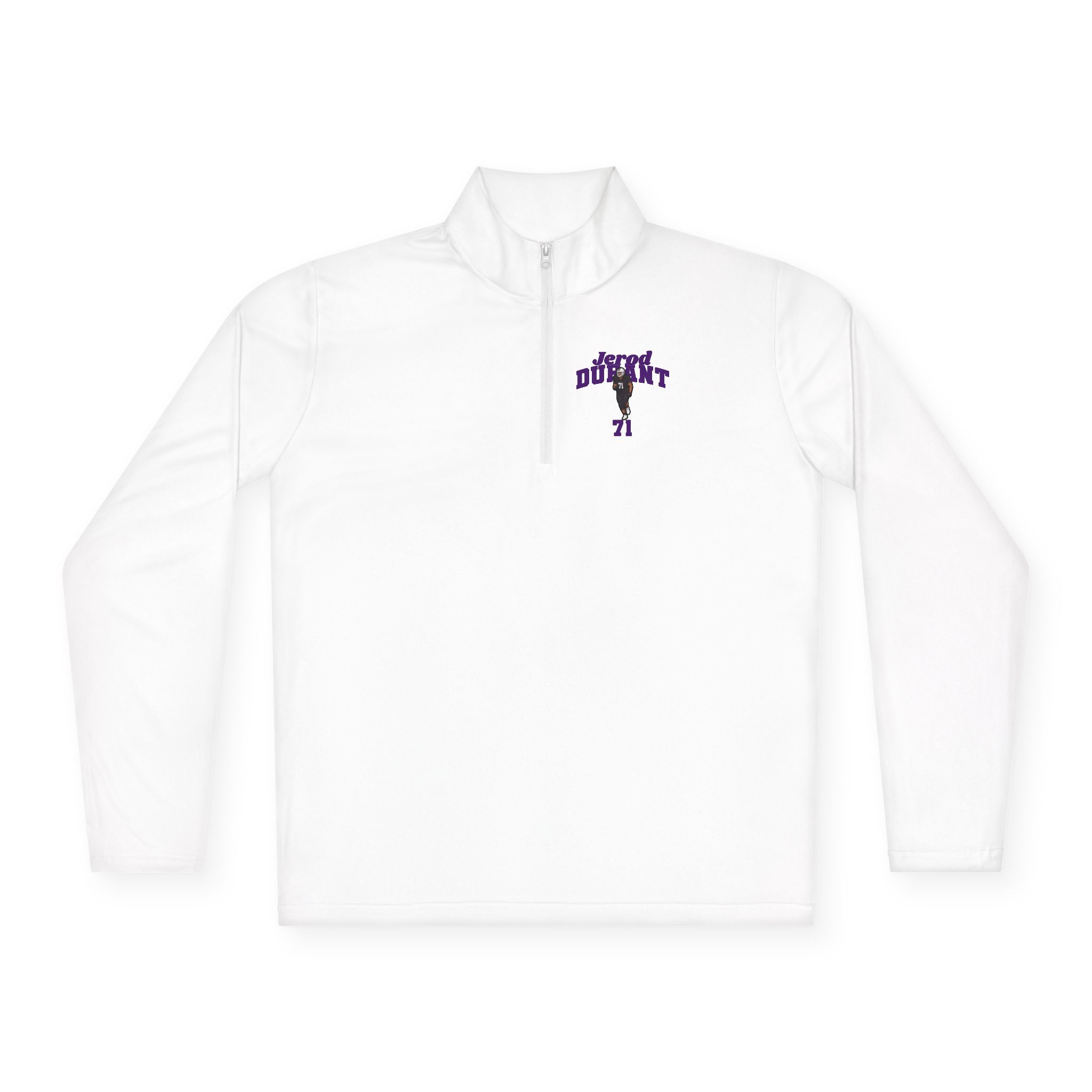 Q-Zip Pullover — character_signature_arch in White