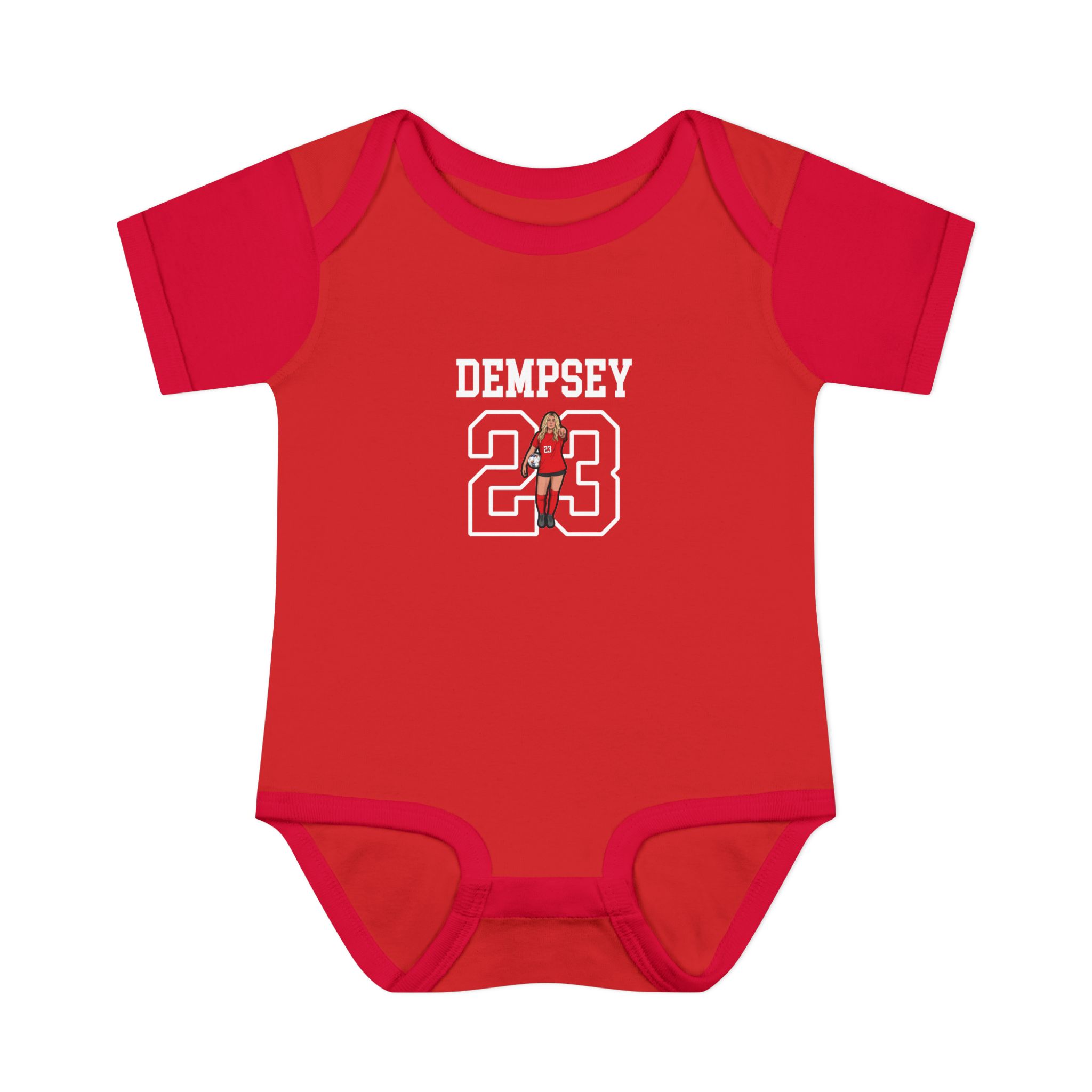 Baby Onesie — character_shirsey in Red