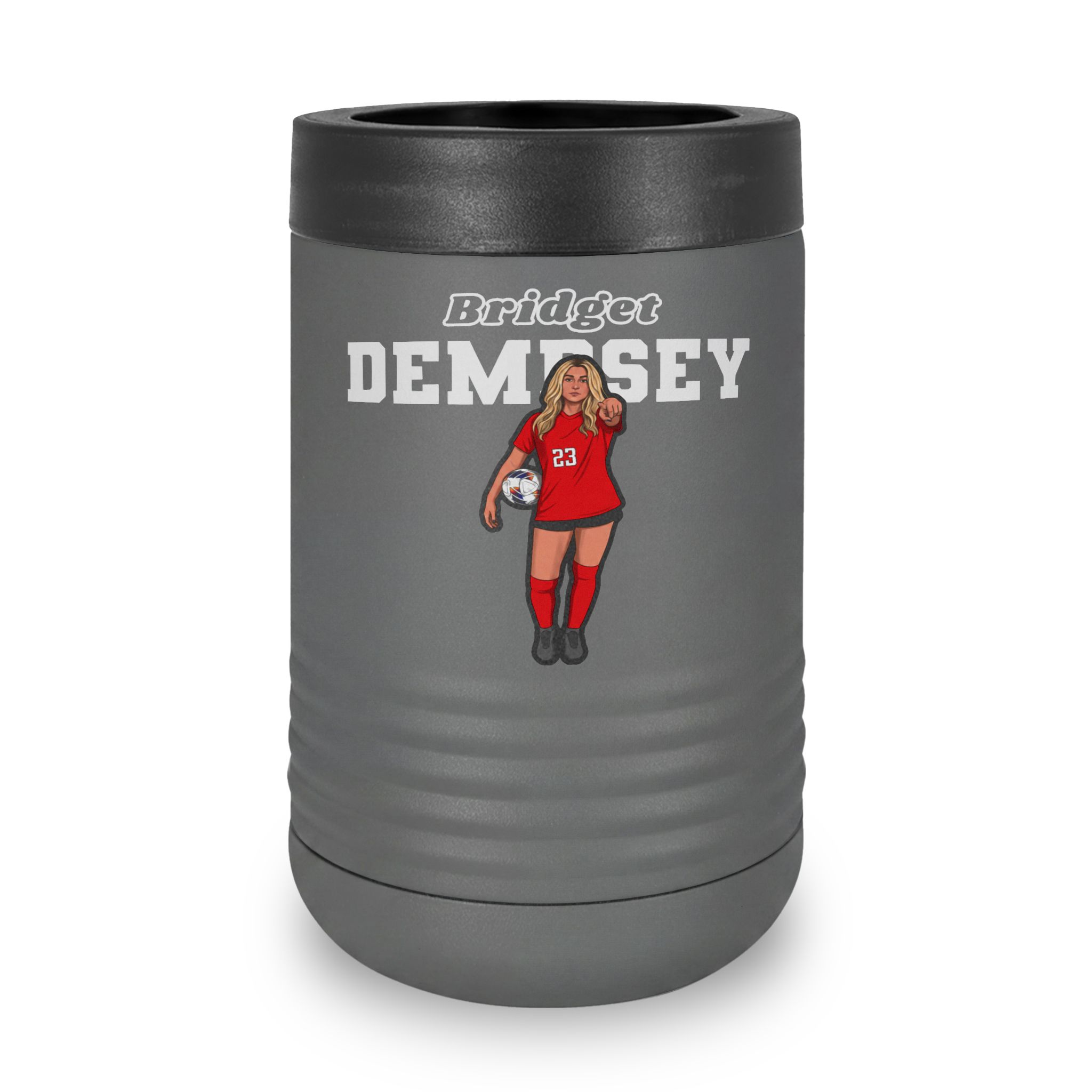 Stainless Can Cooler — character_name_arch in Grey
