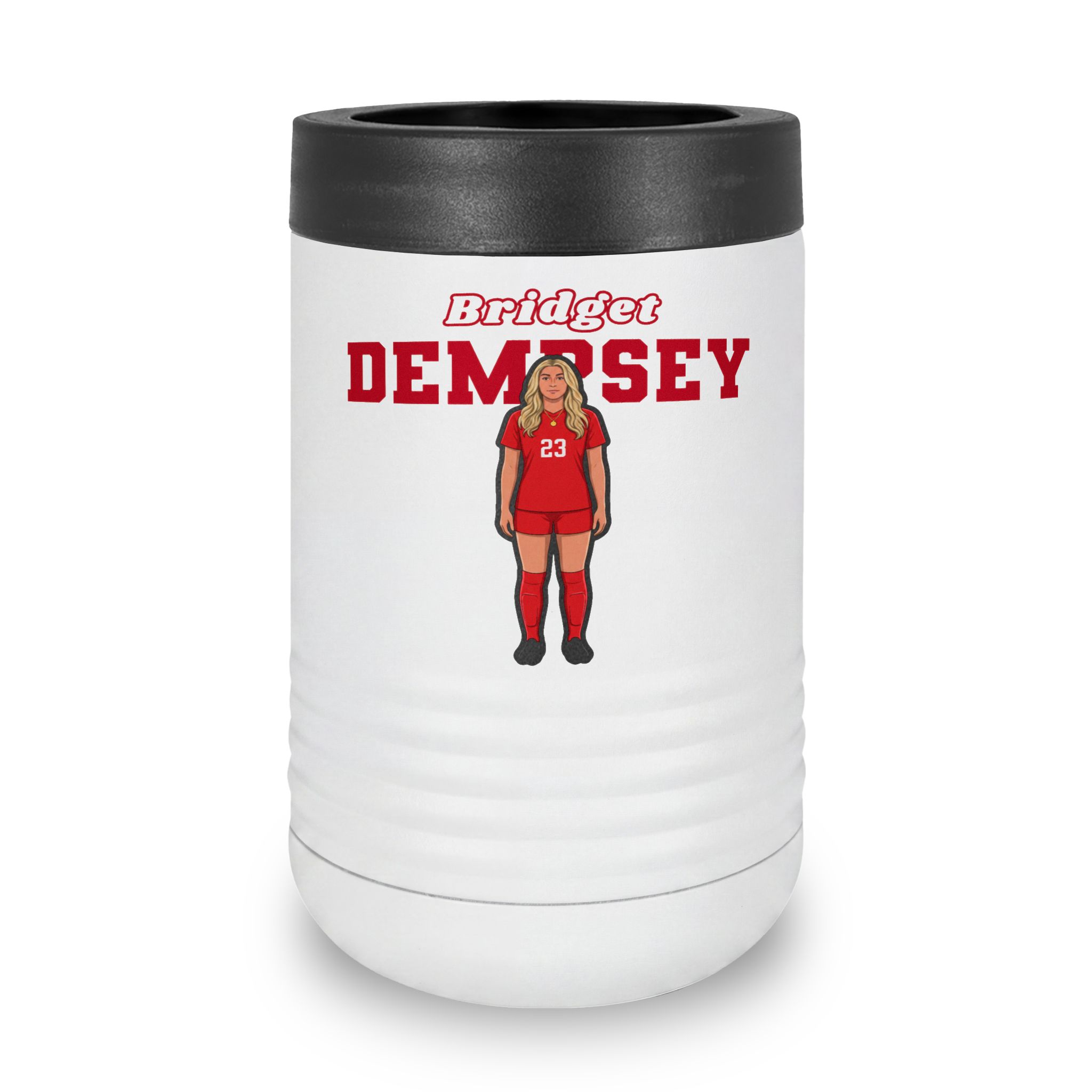 Stainless Can Cooler — character_name_arch in White
