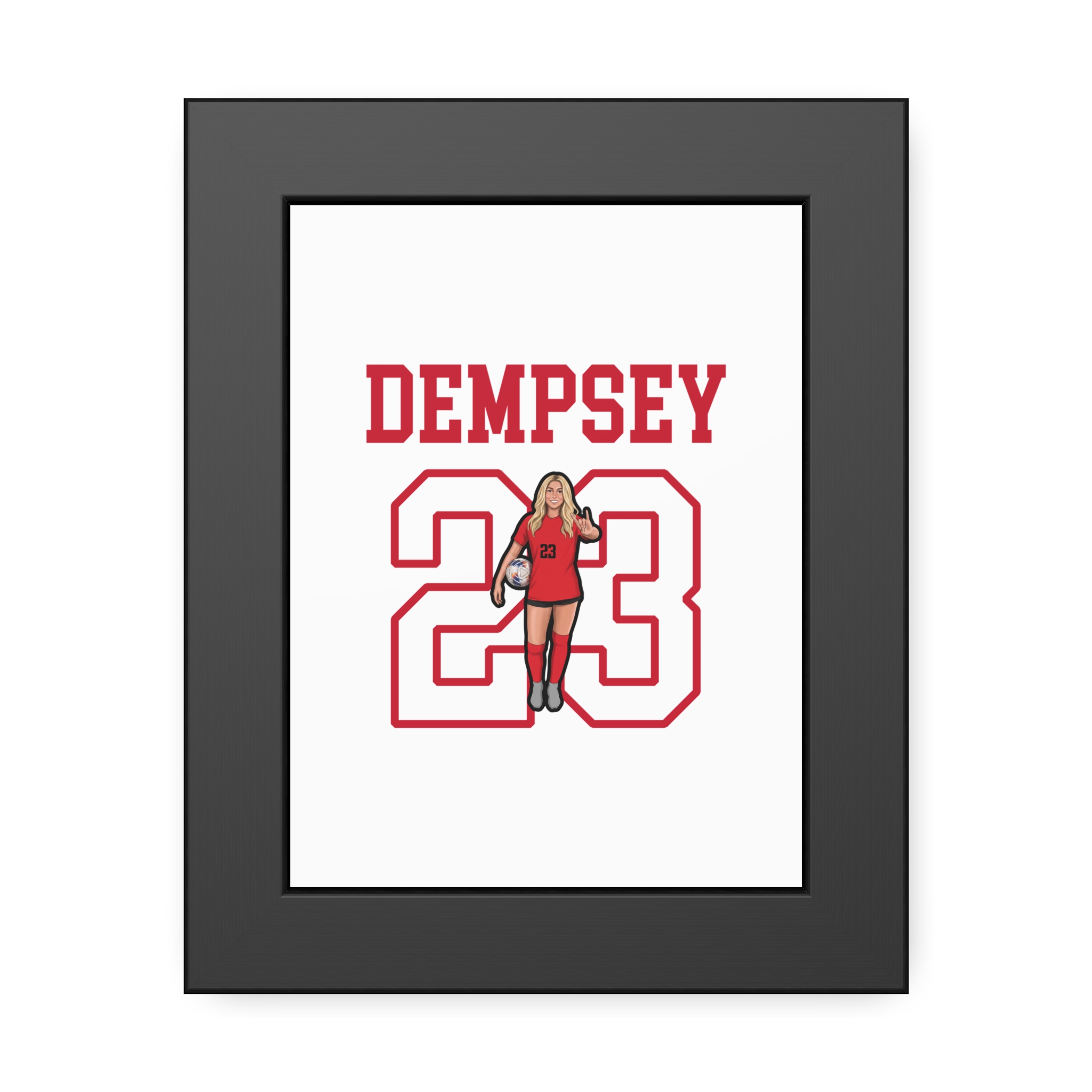 Framed Poster — character_shirsey in Black