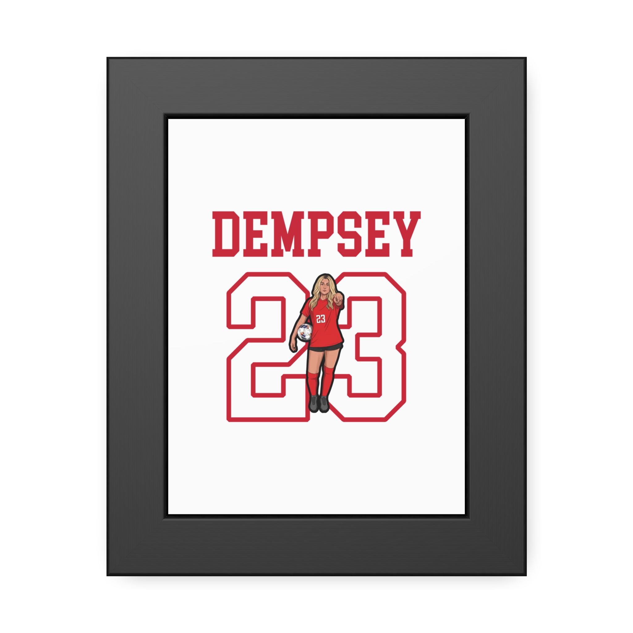 Framed Poster — character_shirsey in Black