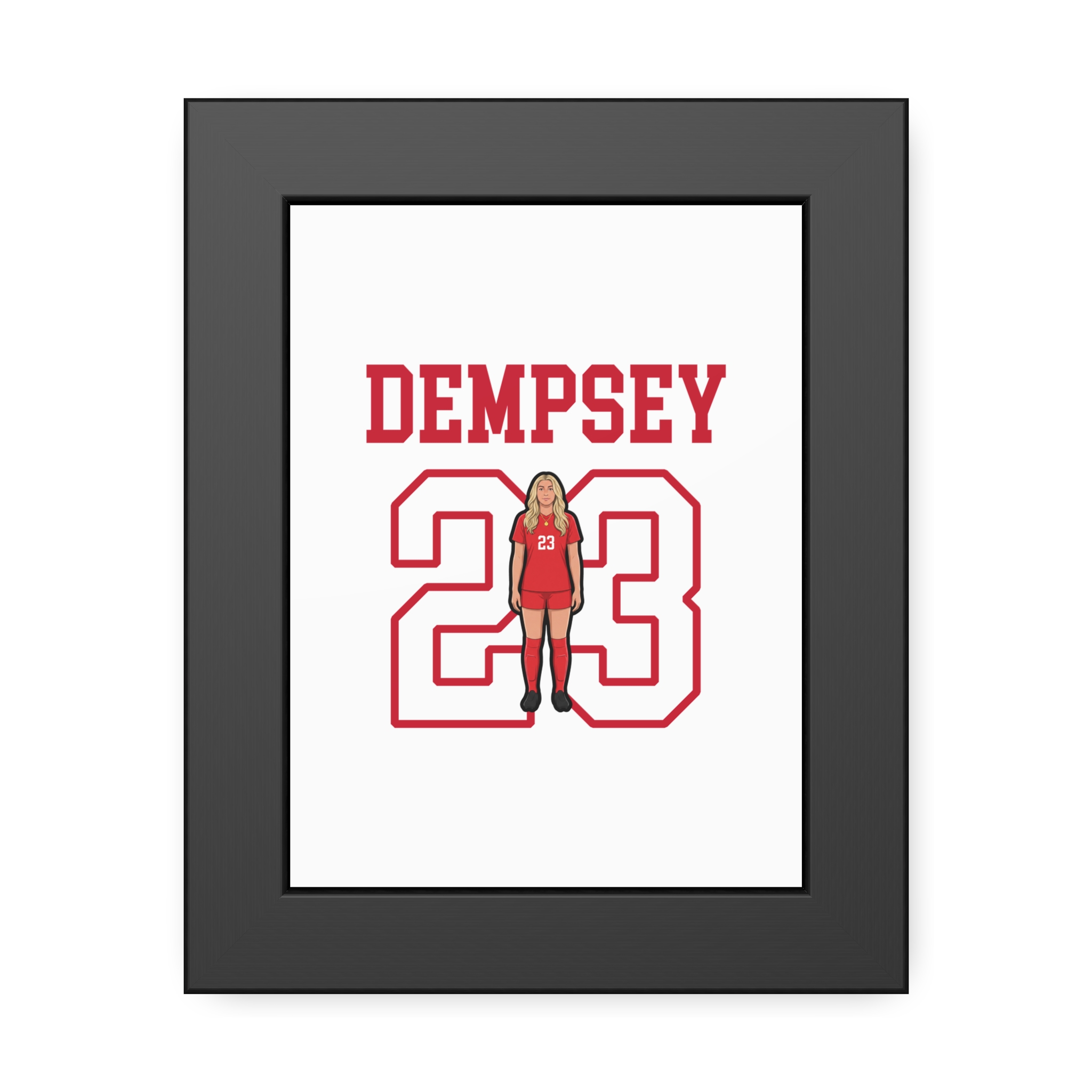 Framed Poster — character_shirsey in Black