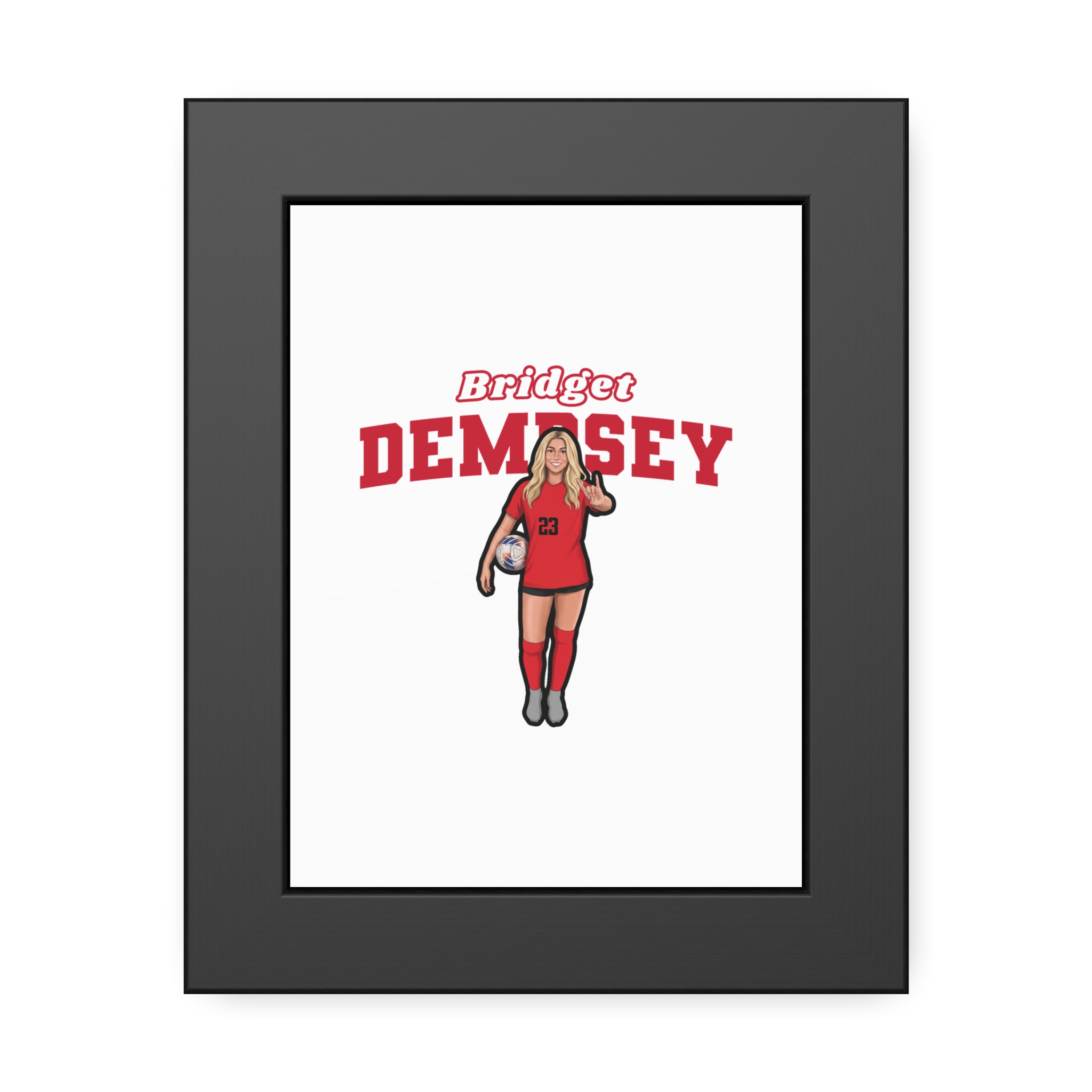 Framed Poster — character_name_arch in Black