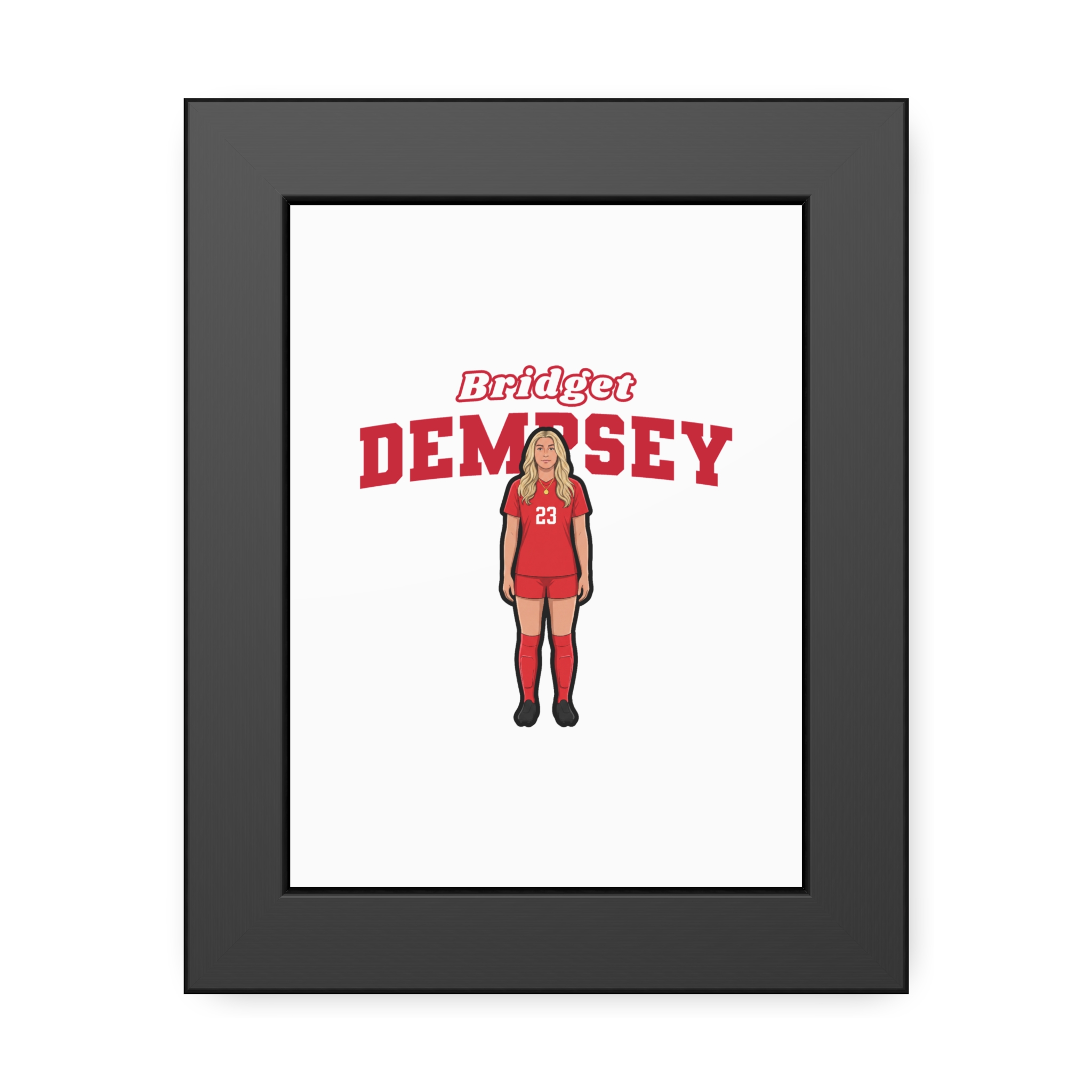 Framed Poster — character_name_arch in Black