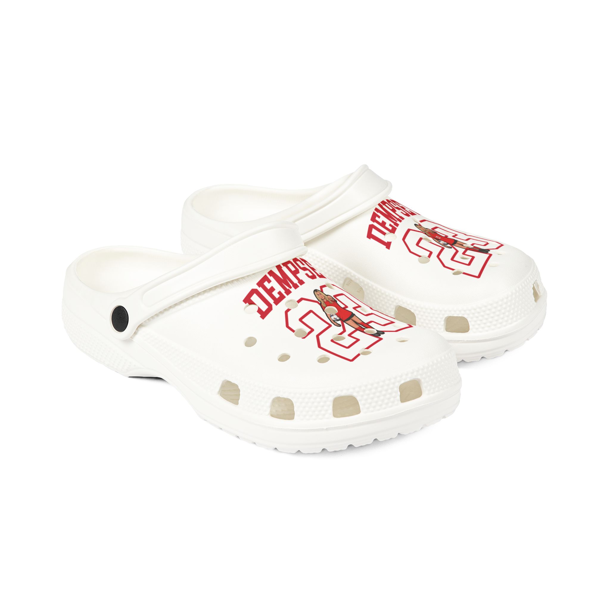 Rubber Clogs — character_shirsey in White