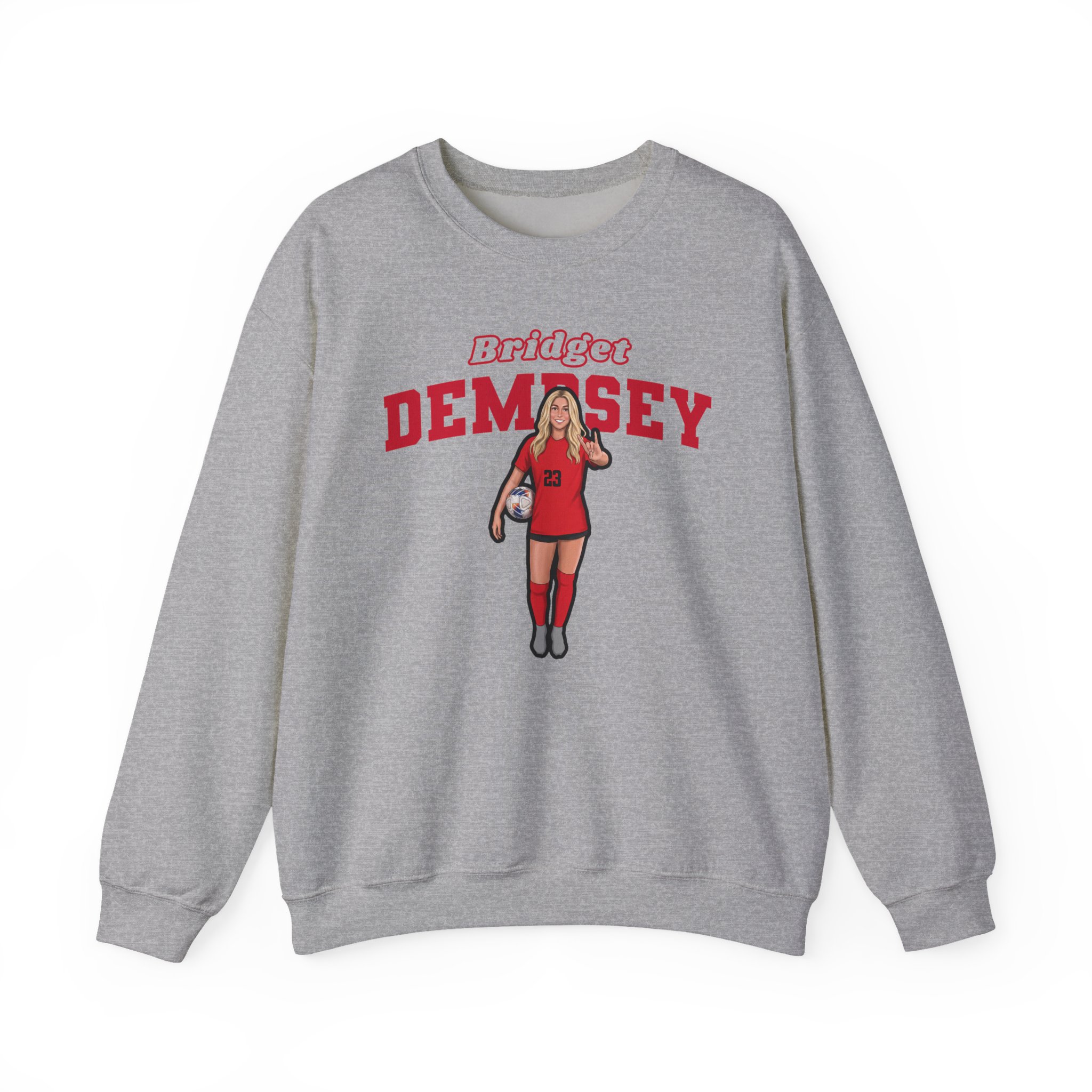 Crewneck Sweatshirt — character_name_arch in Grey