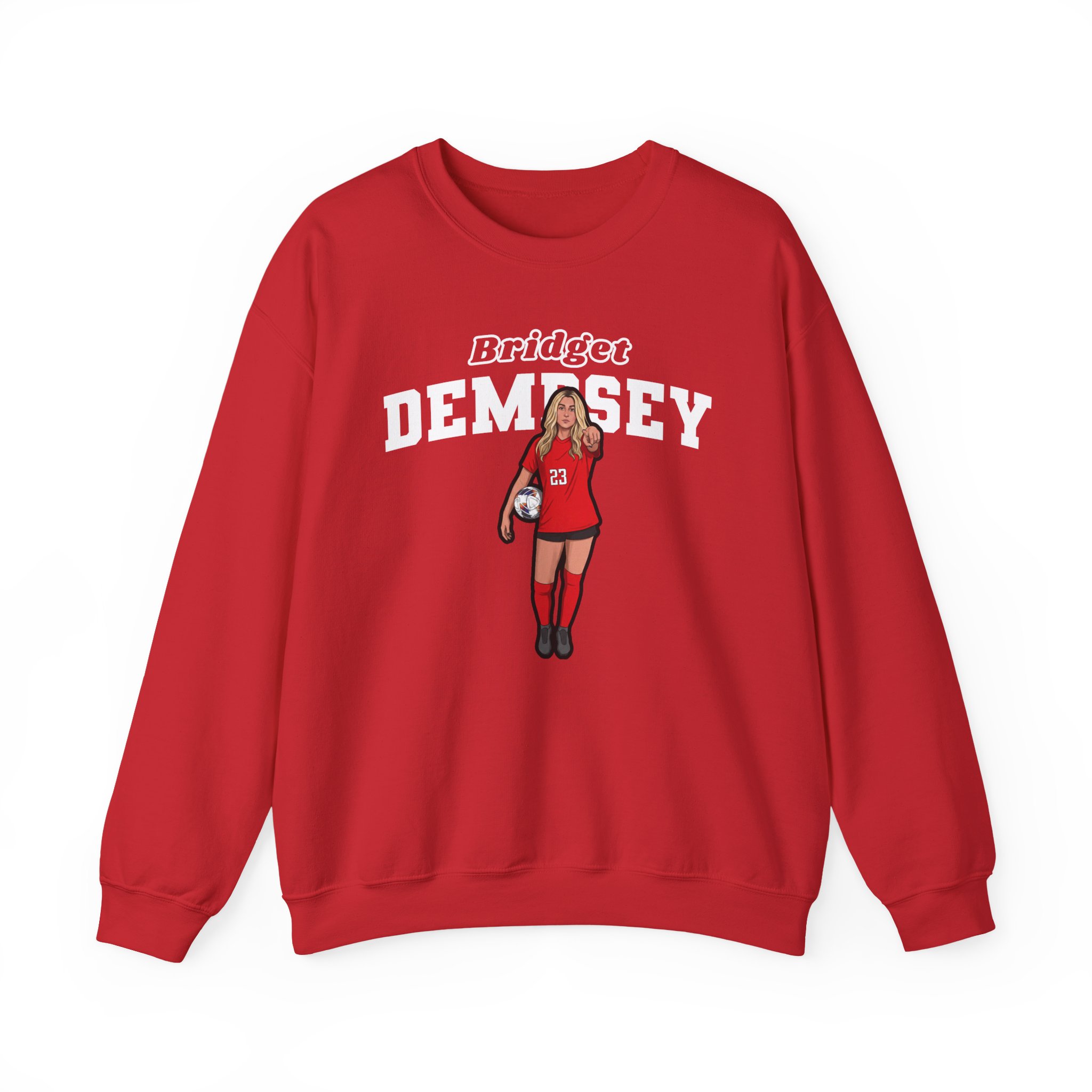 Crewneck Sweatshirt — character_name_arch in Red