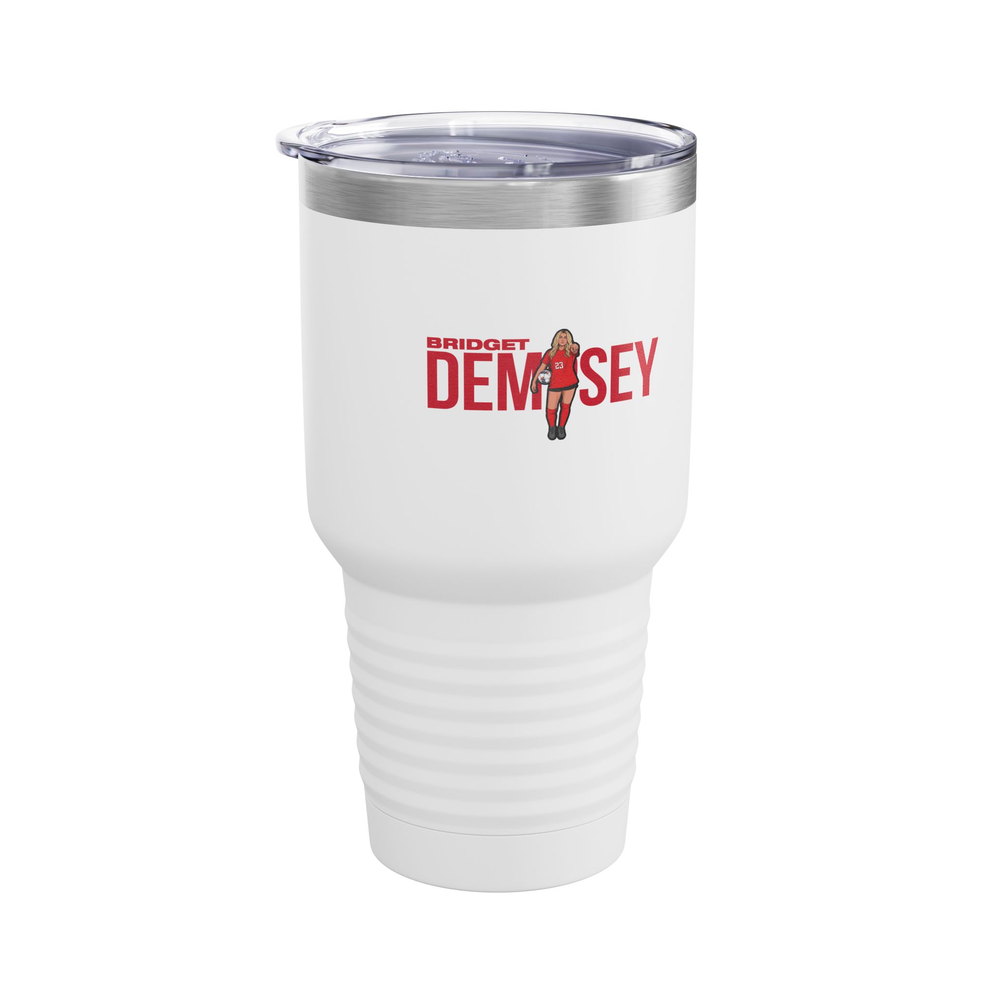30oz Tumbler — character_player_name in White