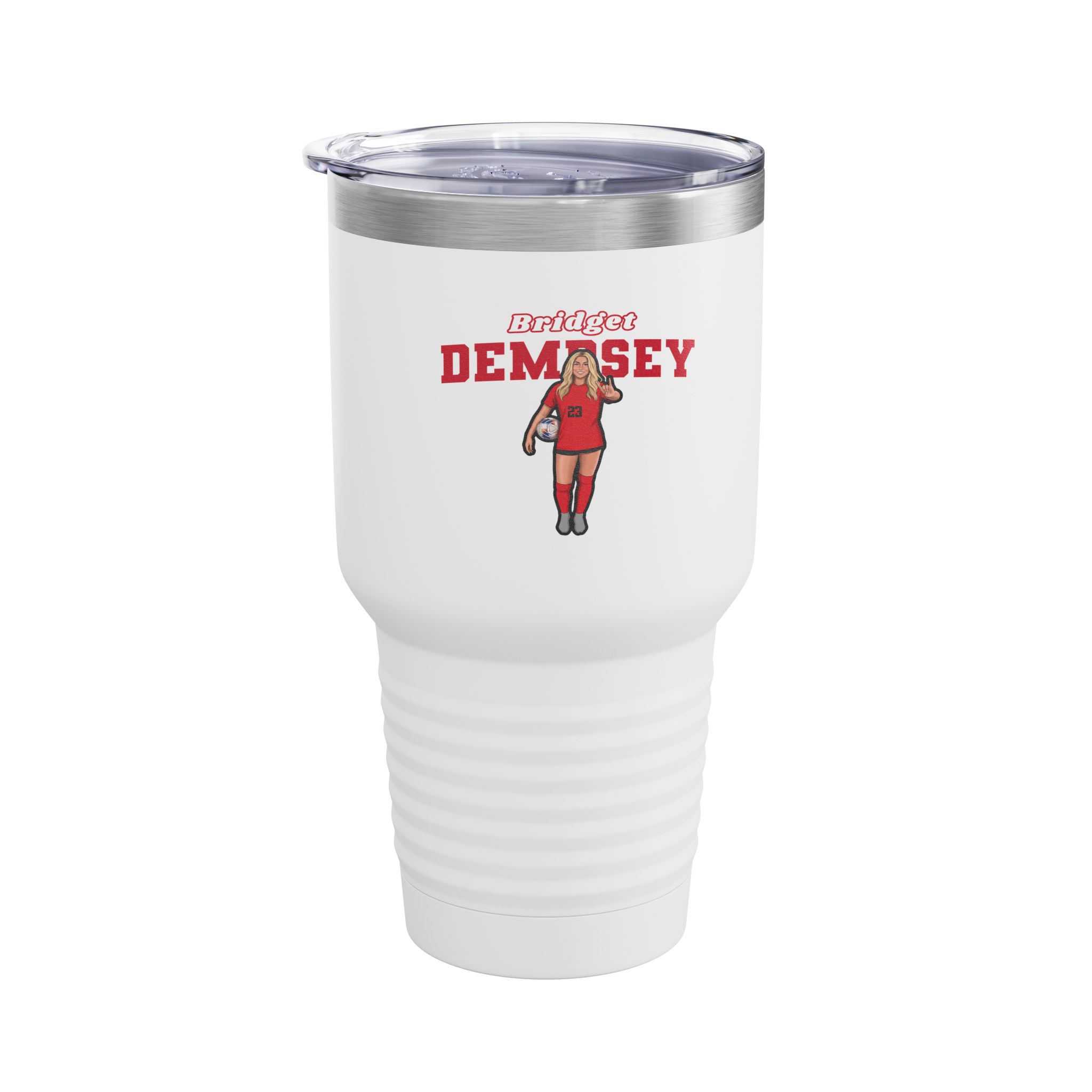 30oz Tumbler — character_name_arch in White