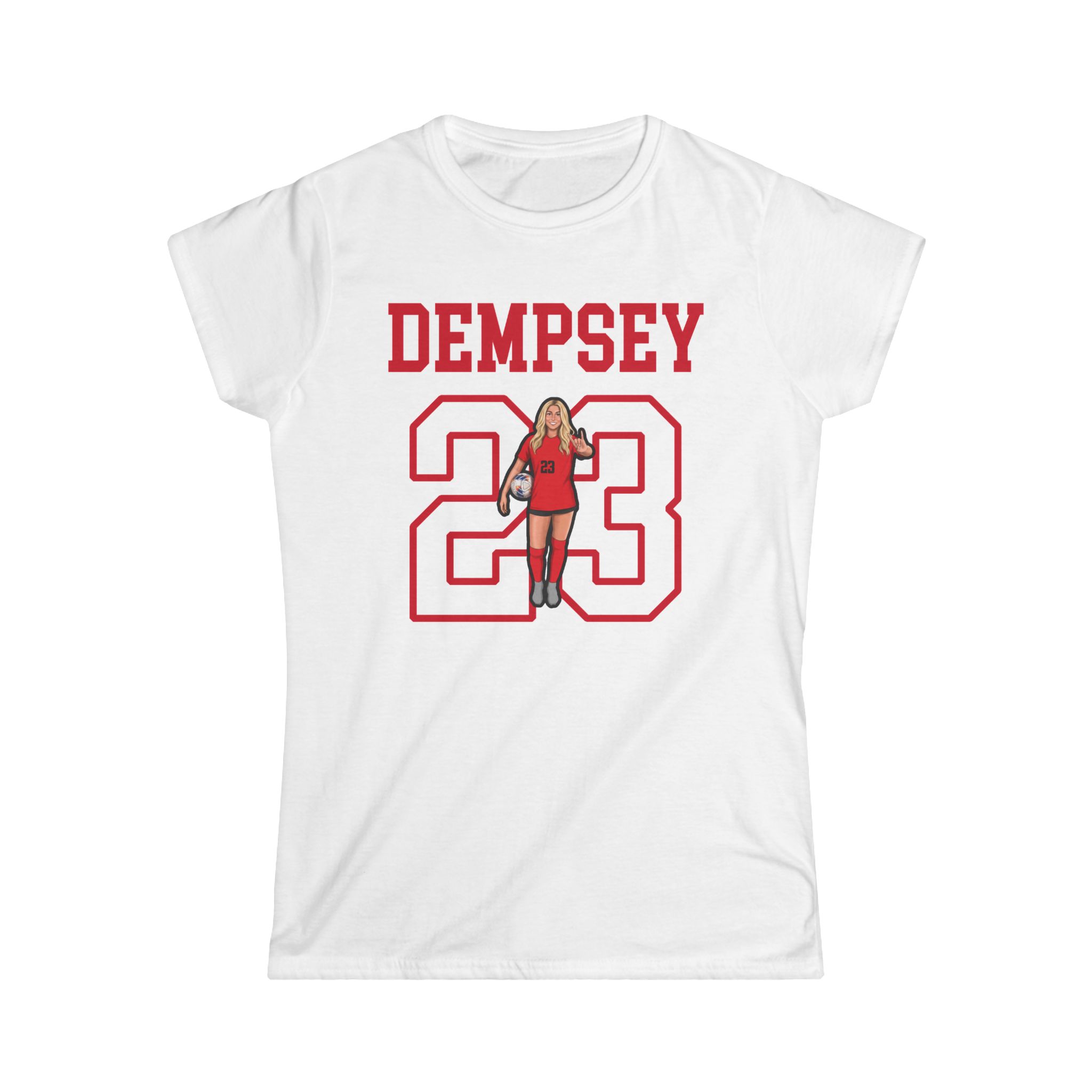 Women's Softstyle Tee — character_shirsey in White