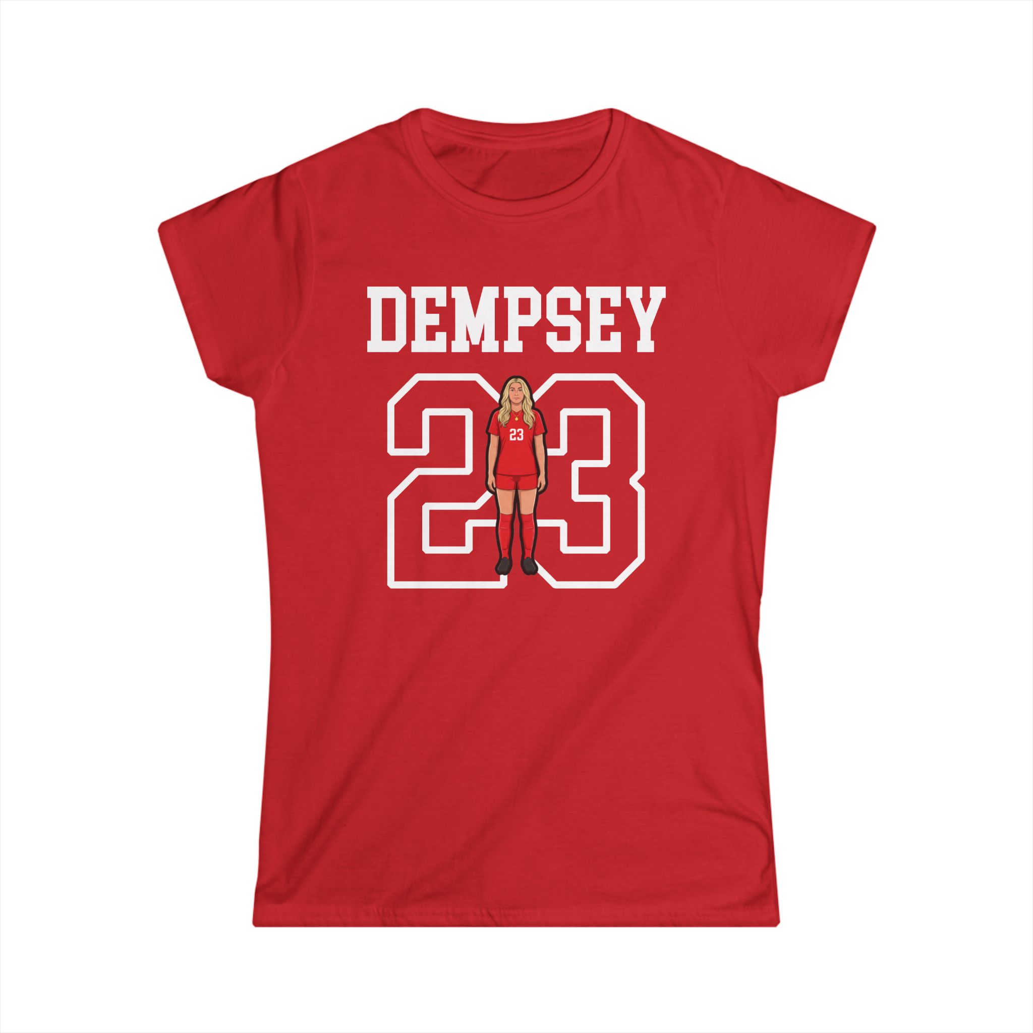 Women's Softstyle Tee — character_shirsey in Red