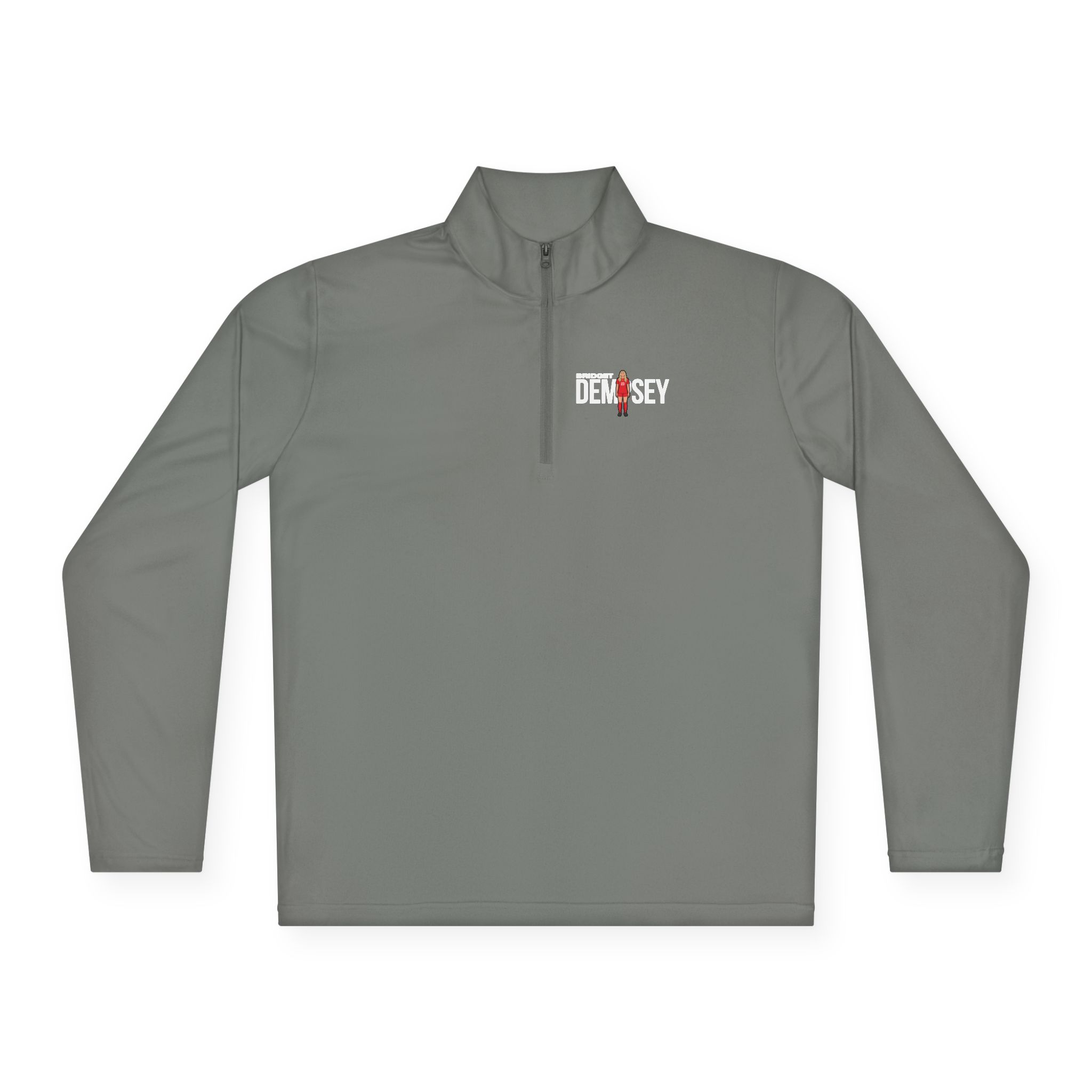 Q-Zip Pullover — character_player_name in Grey