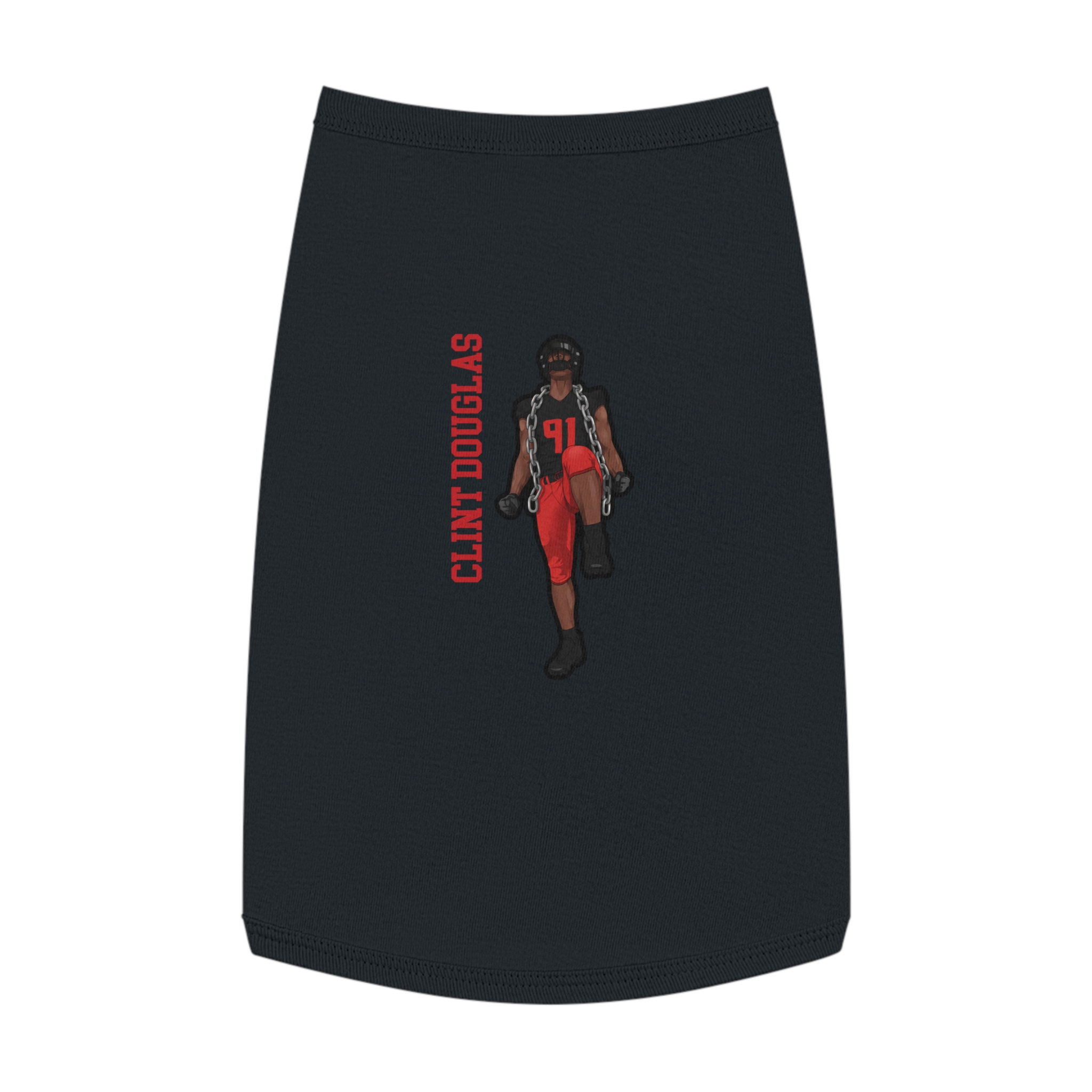 Pet Tank Top — character_name_vertical in White