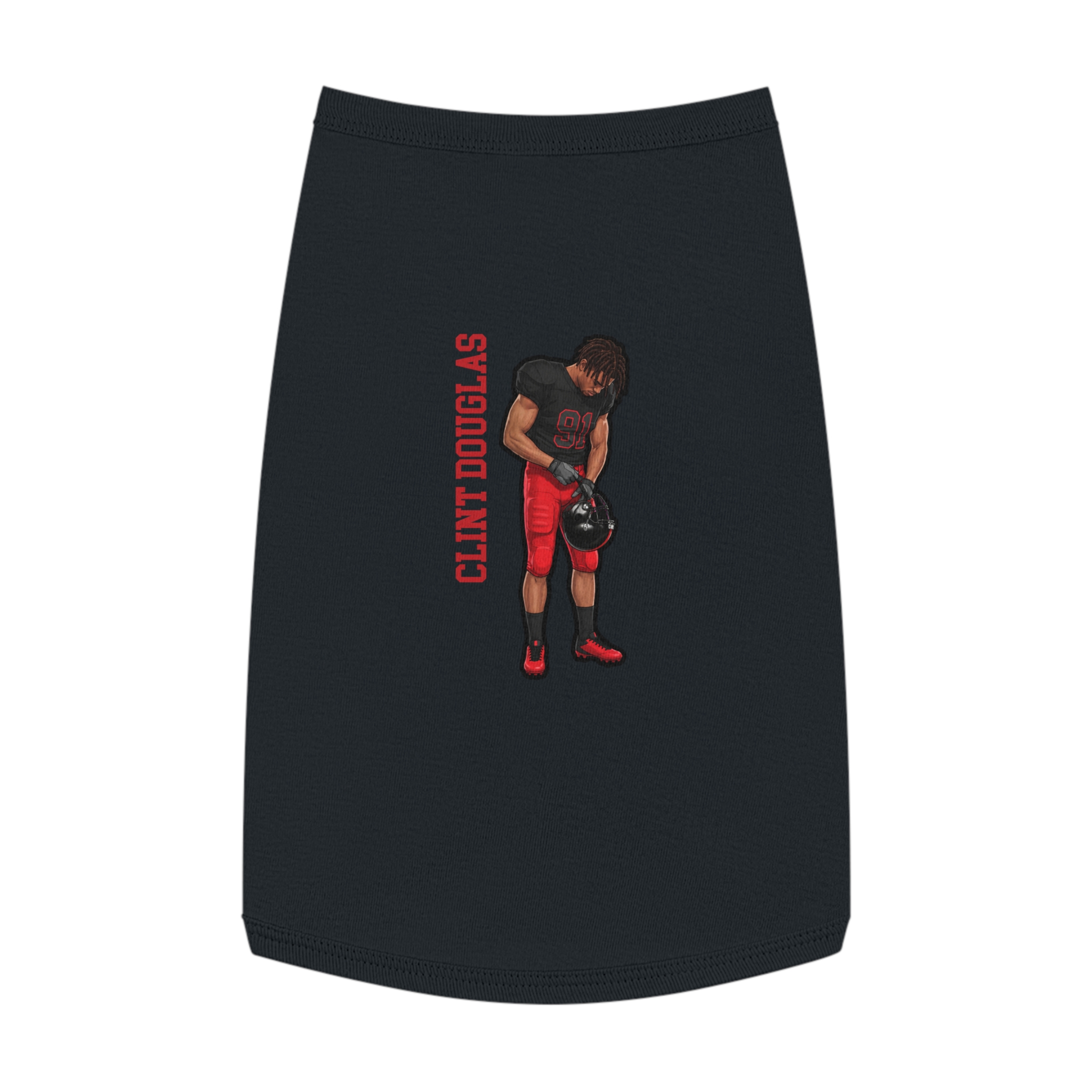 Pet Tank Top — character_name_vertical in Black
