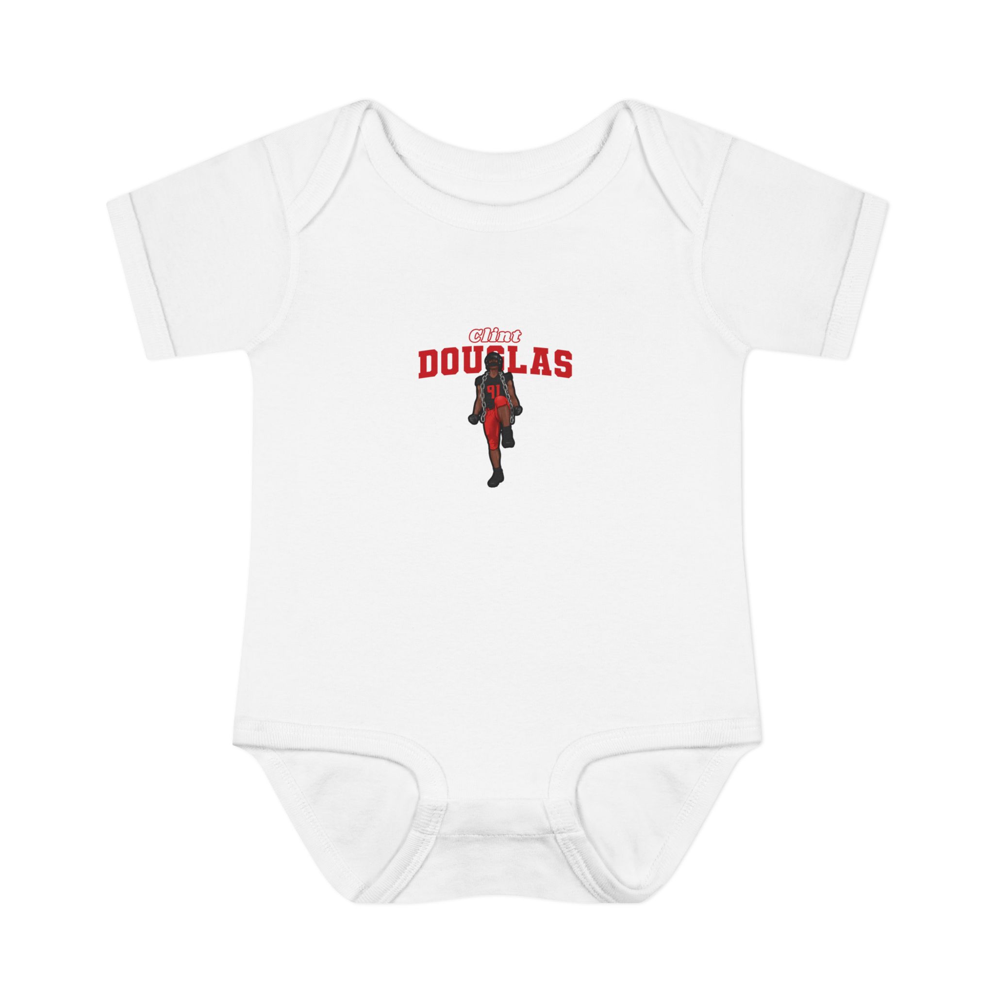 Baby Onesie — character_name_arch in White