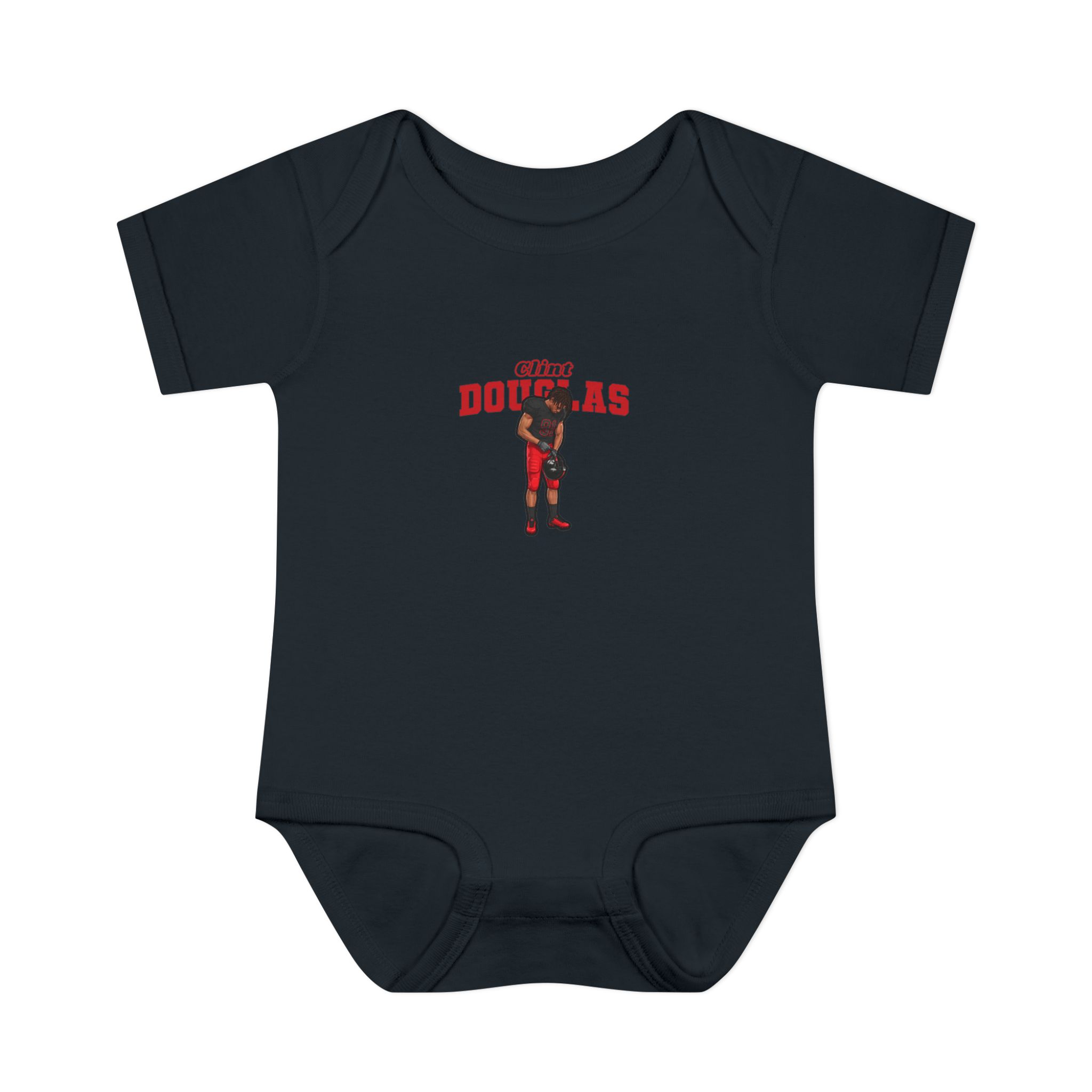 Baby Onesie — character_name_arch in Black
