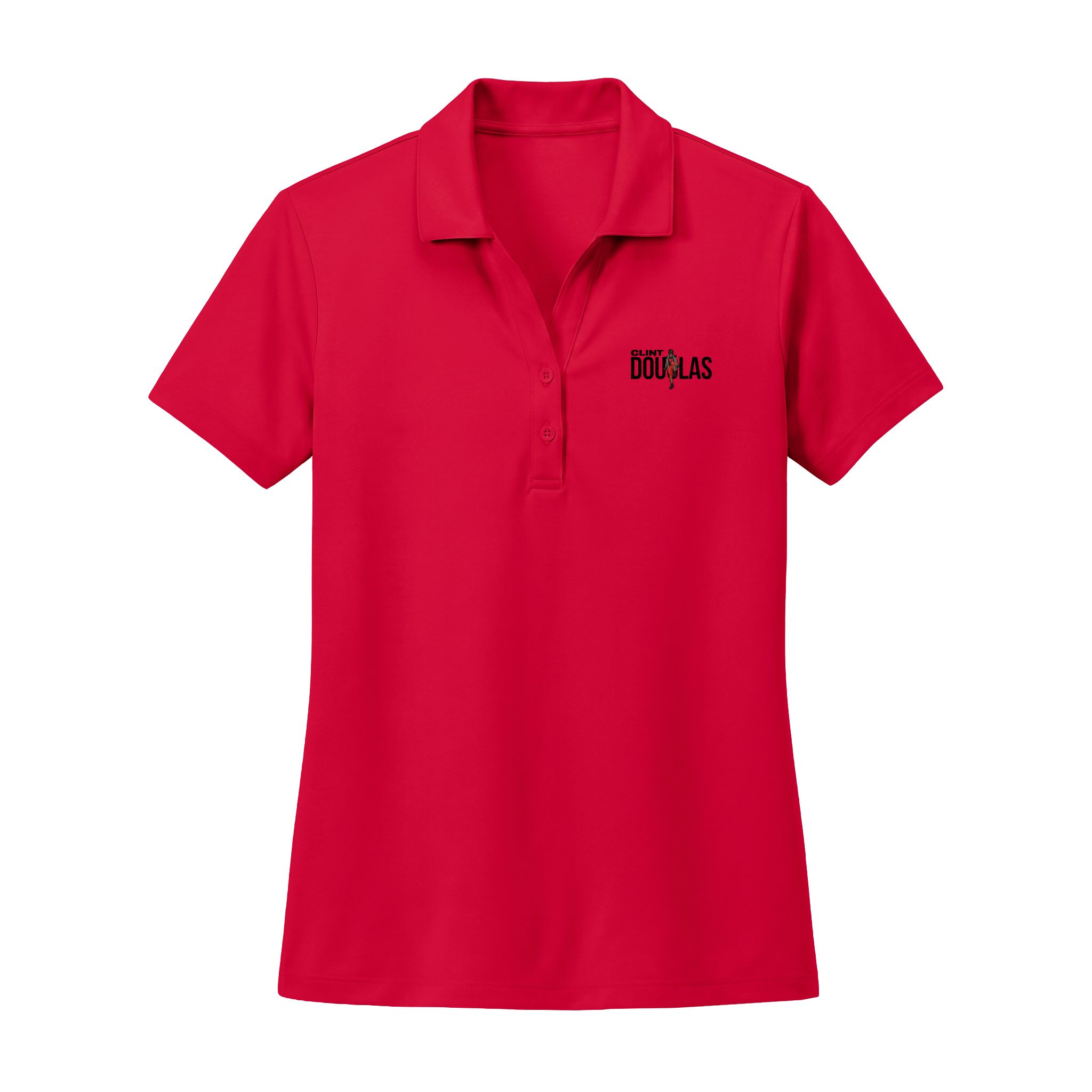 Women's Polo — character_player_name in Red
