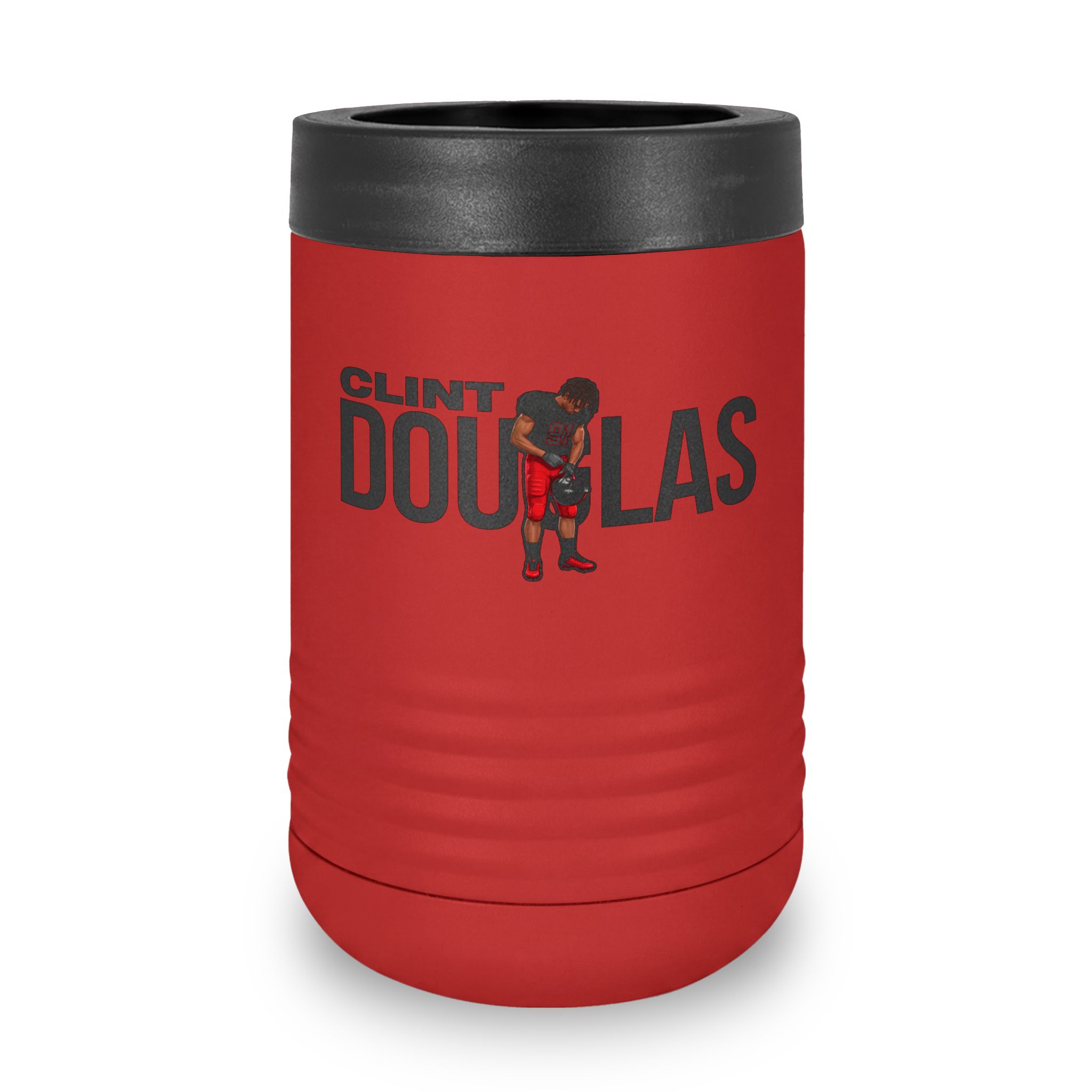 Stainless Can Cooler — character_player_name in Red