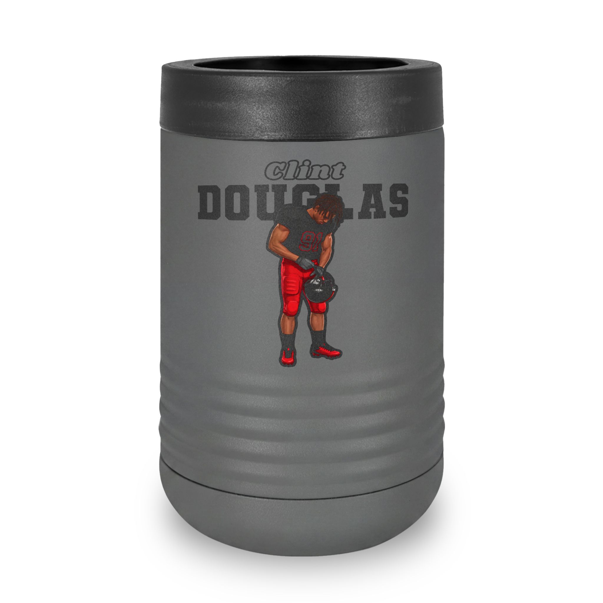 Stainless Can Cooler — character_name_arch in Grey