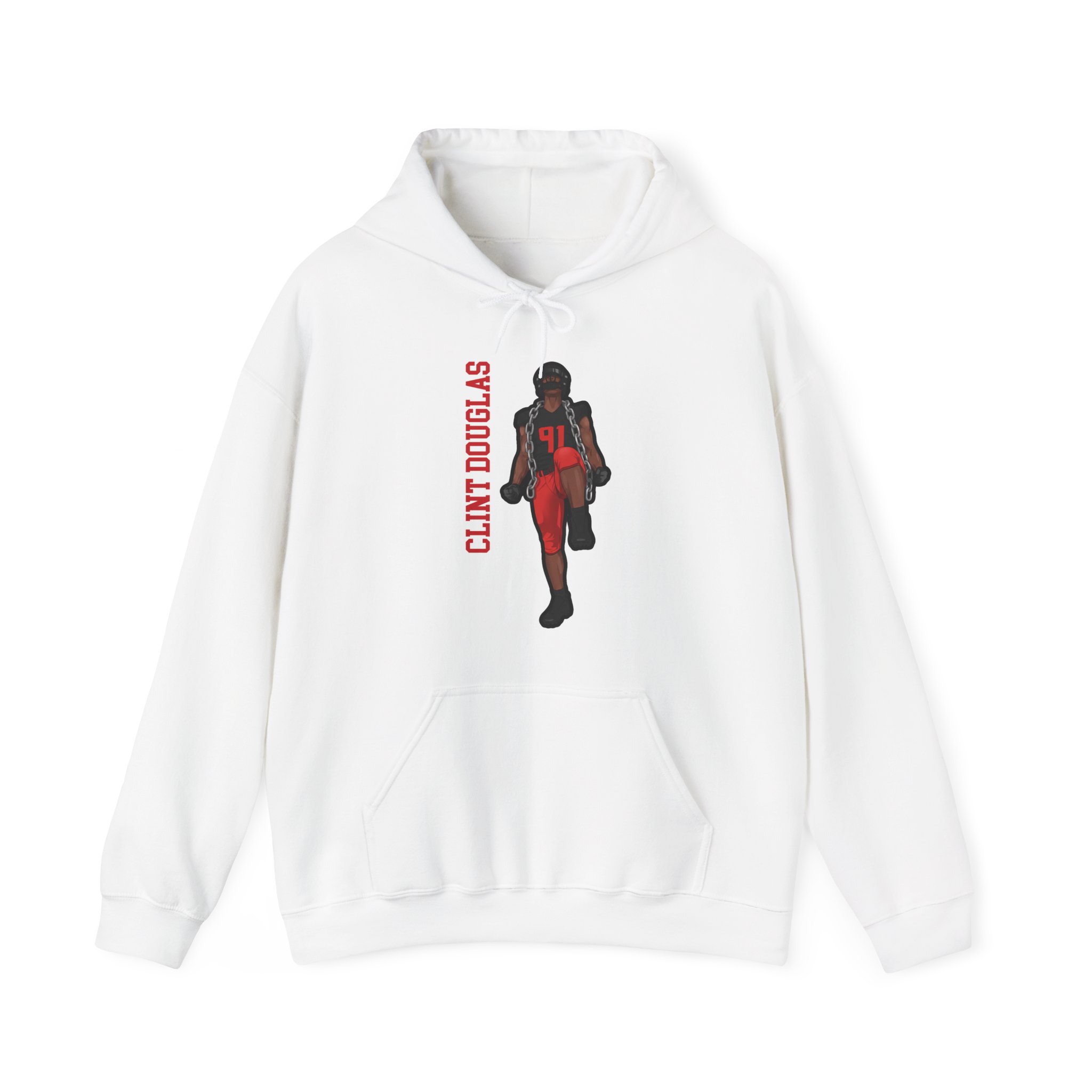 Hoodie — character_name_vertical in White