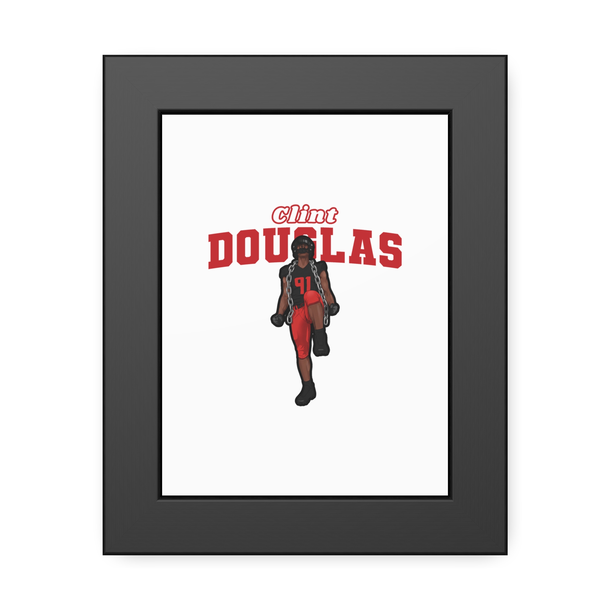 Framed Poster — character_name_arch in Black