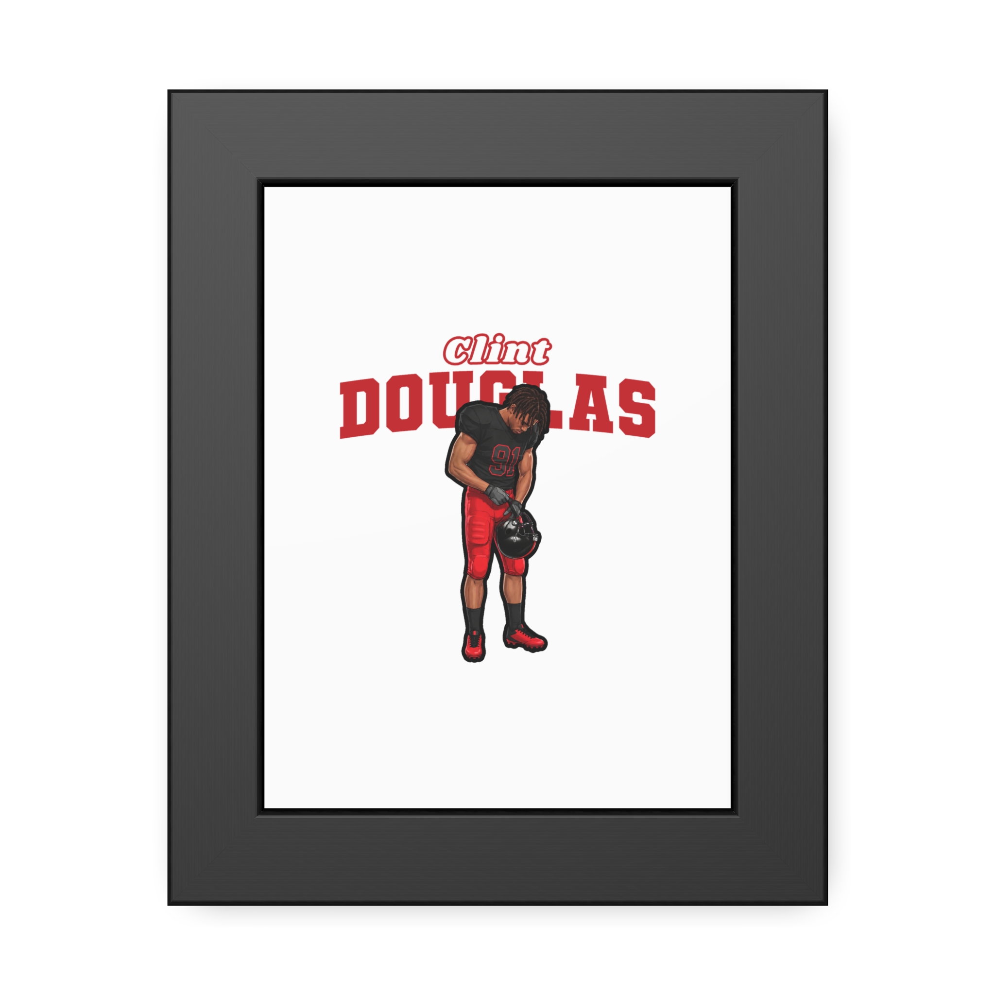 Framed Poster — character_name_arch in Black