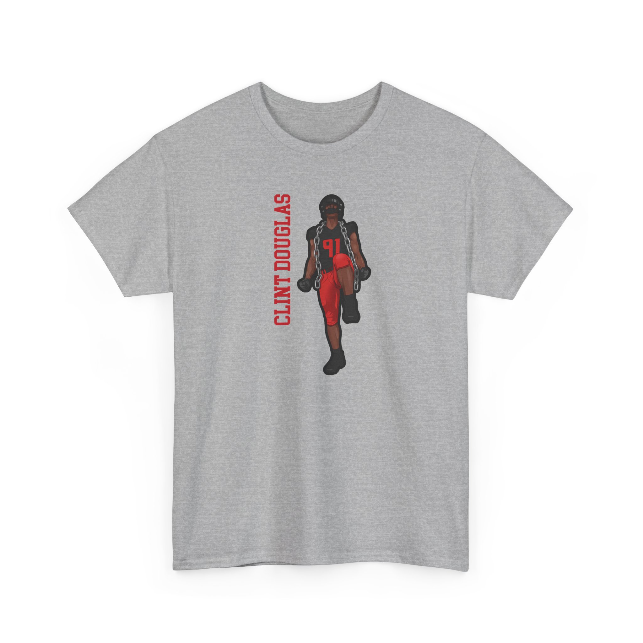 Tee — character_name_vertical in Grey
