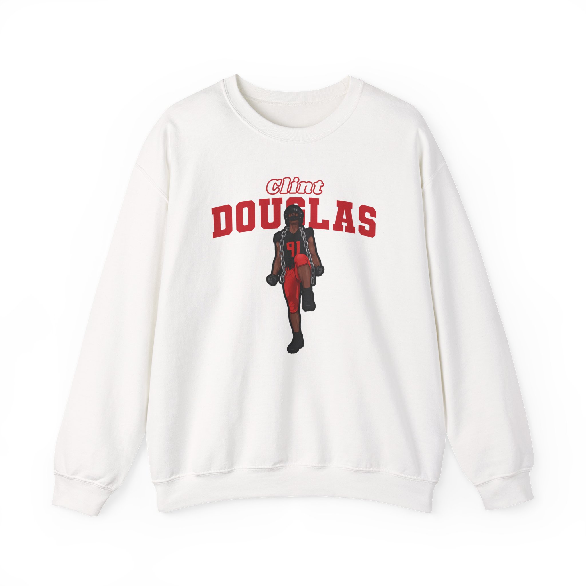 Crewneck Sweatshirt — character_name_arch in White