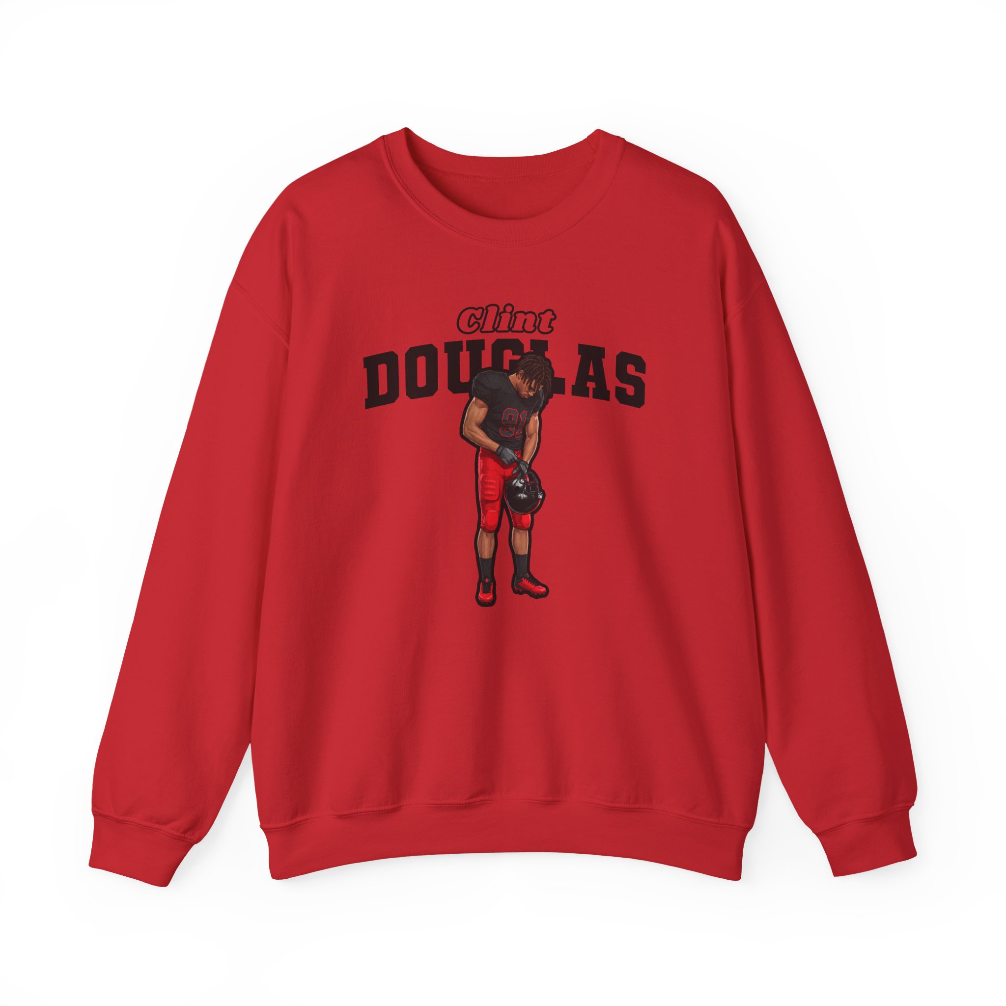 Crewneck Sweatshirt — character_name_arch in Red