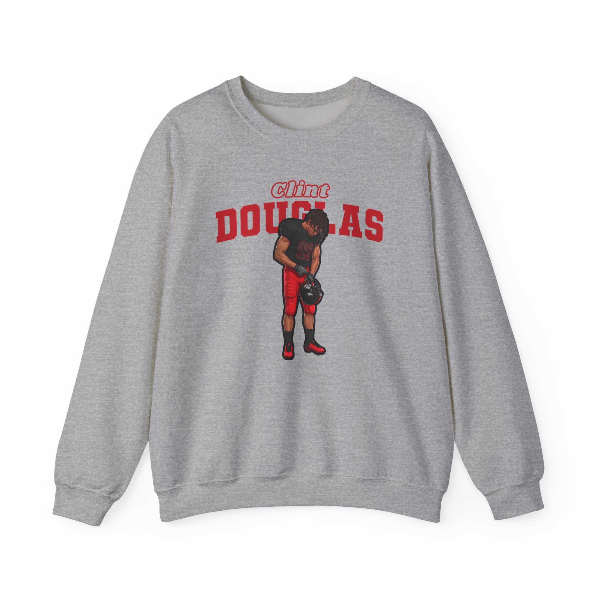 Crewneck Sweatshirt — character_name_arch in Grey