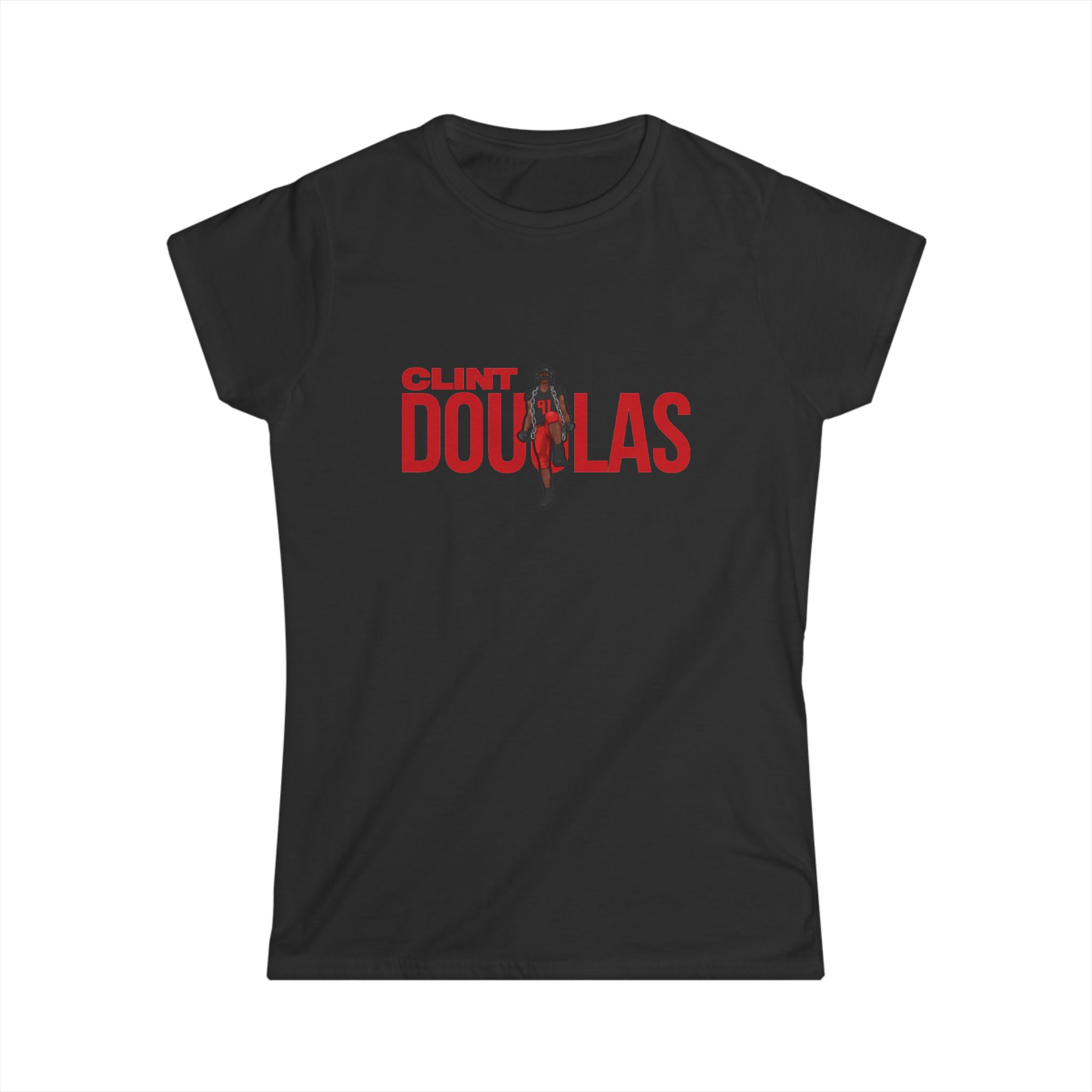 Women's Softstyle Tee — character_player_name in Black
