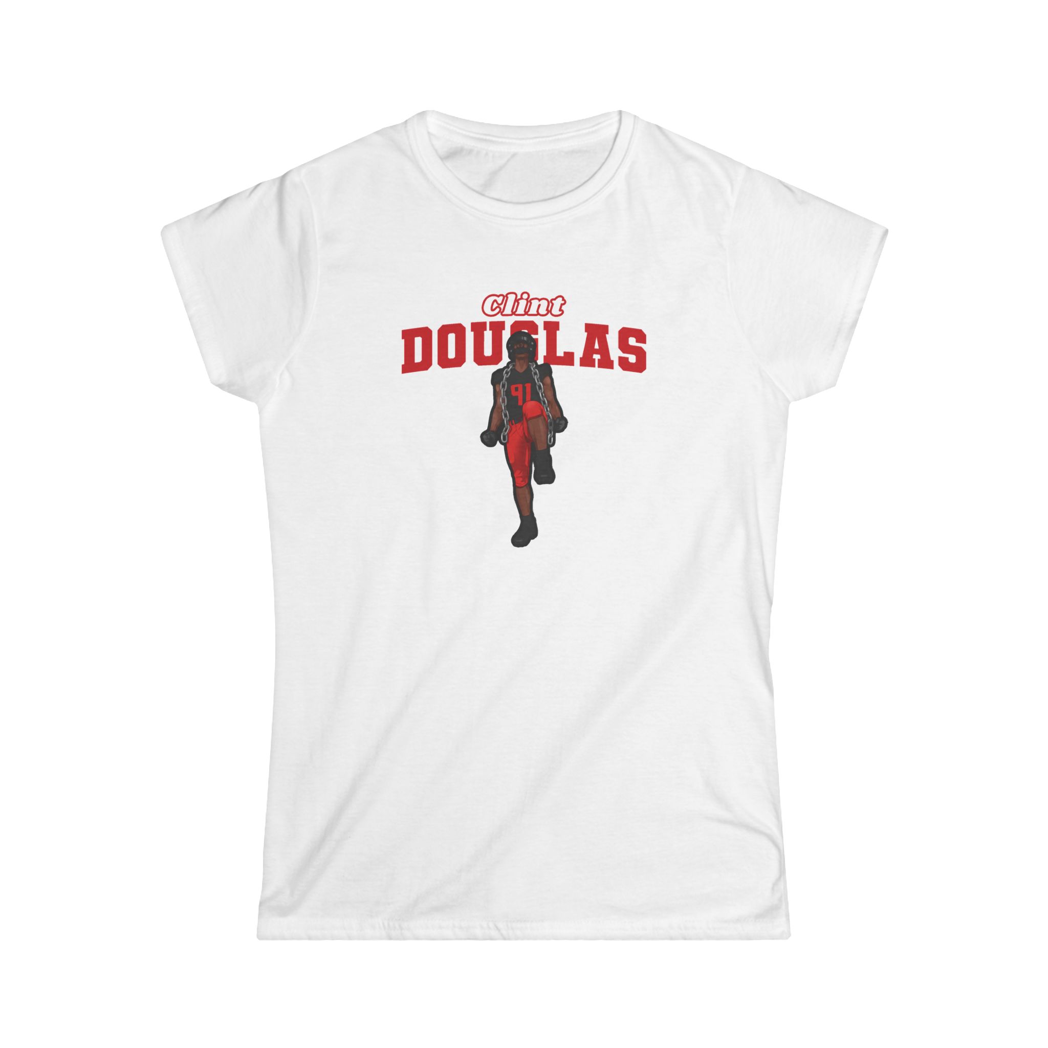 Women's Softstyle Tee — character_name_arch in White