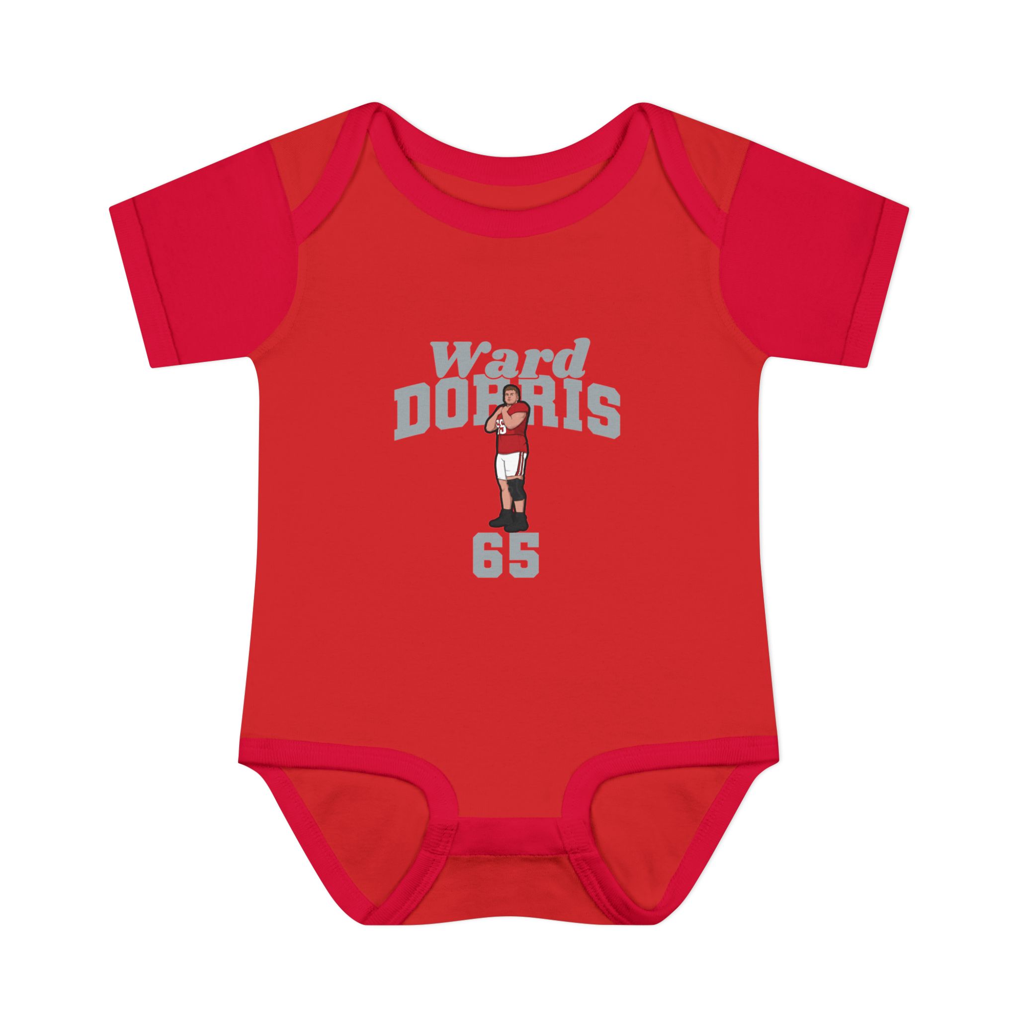 Baby Onesie — character_signature_arch in Red