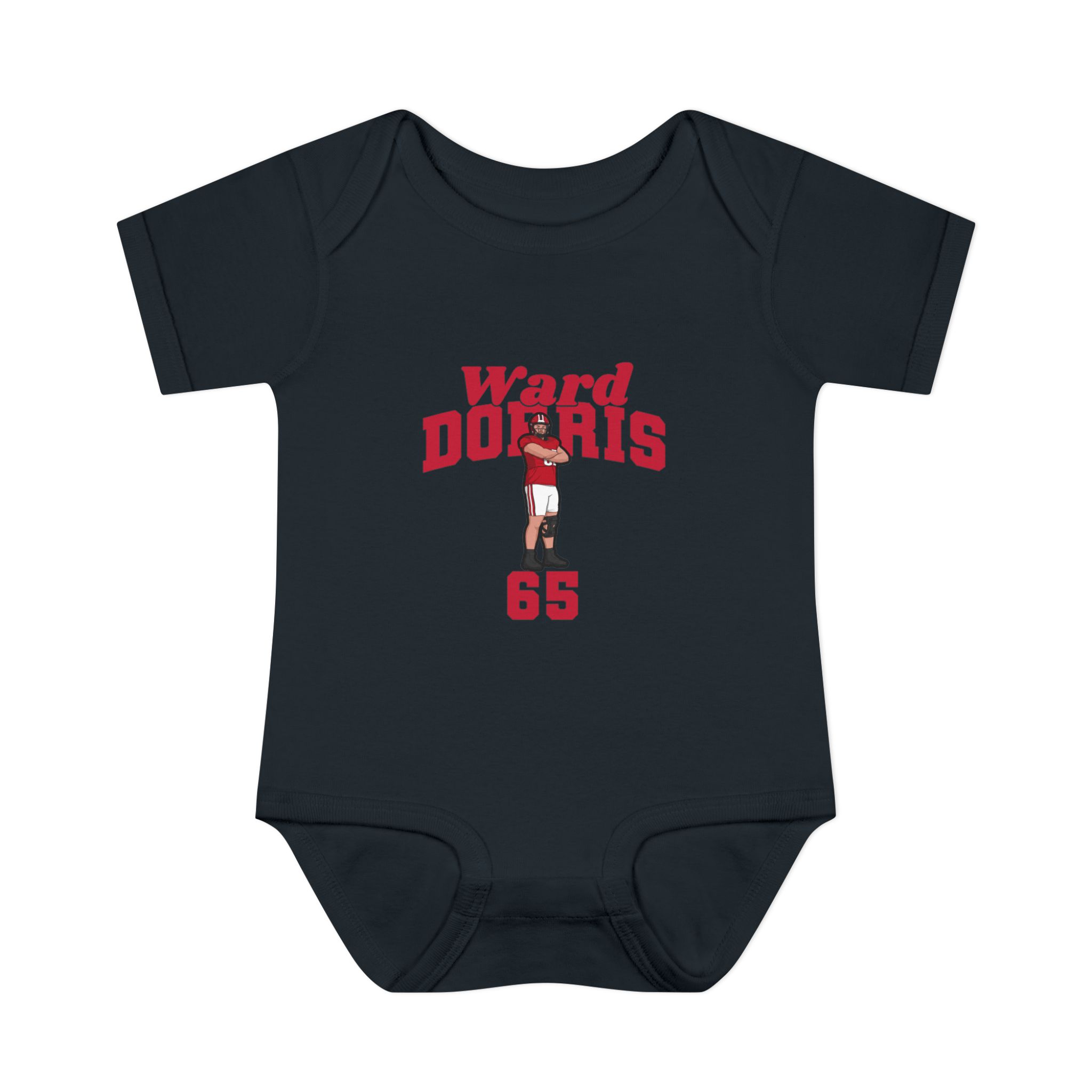 Baby Onesie — character_signature_arch in Black